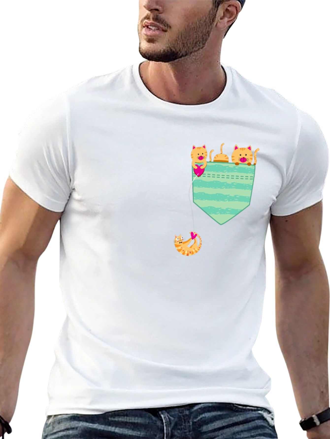 Cats in Pocket T-Shirt