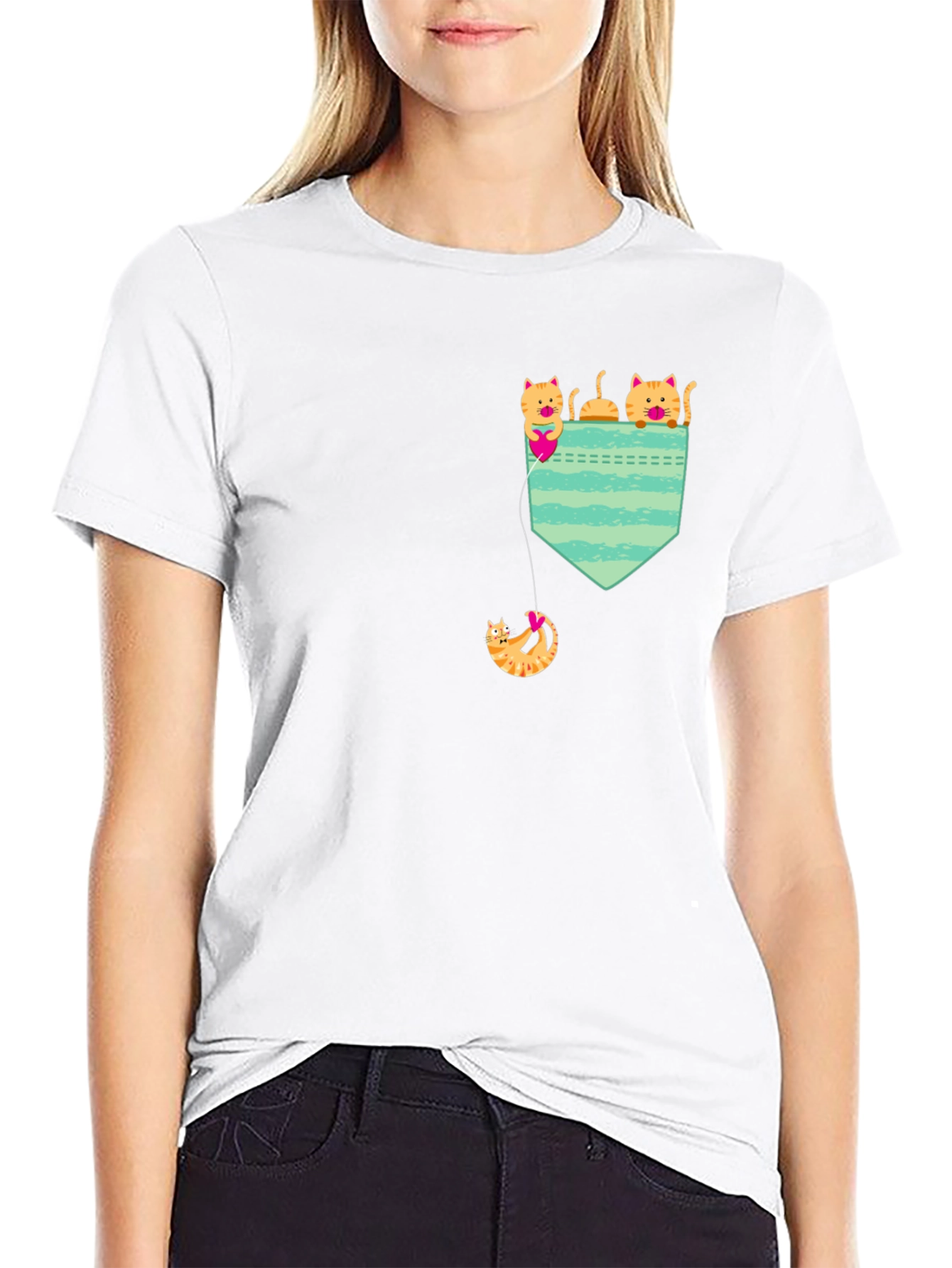 Cats in Pocket T-Shirt