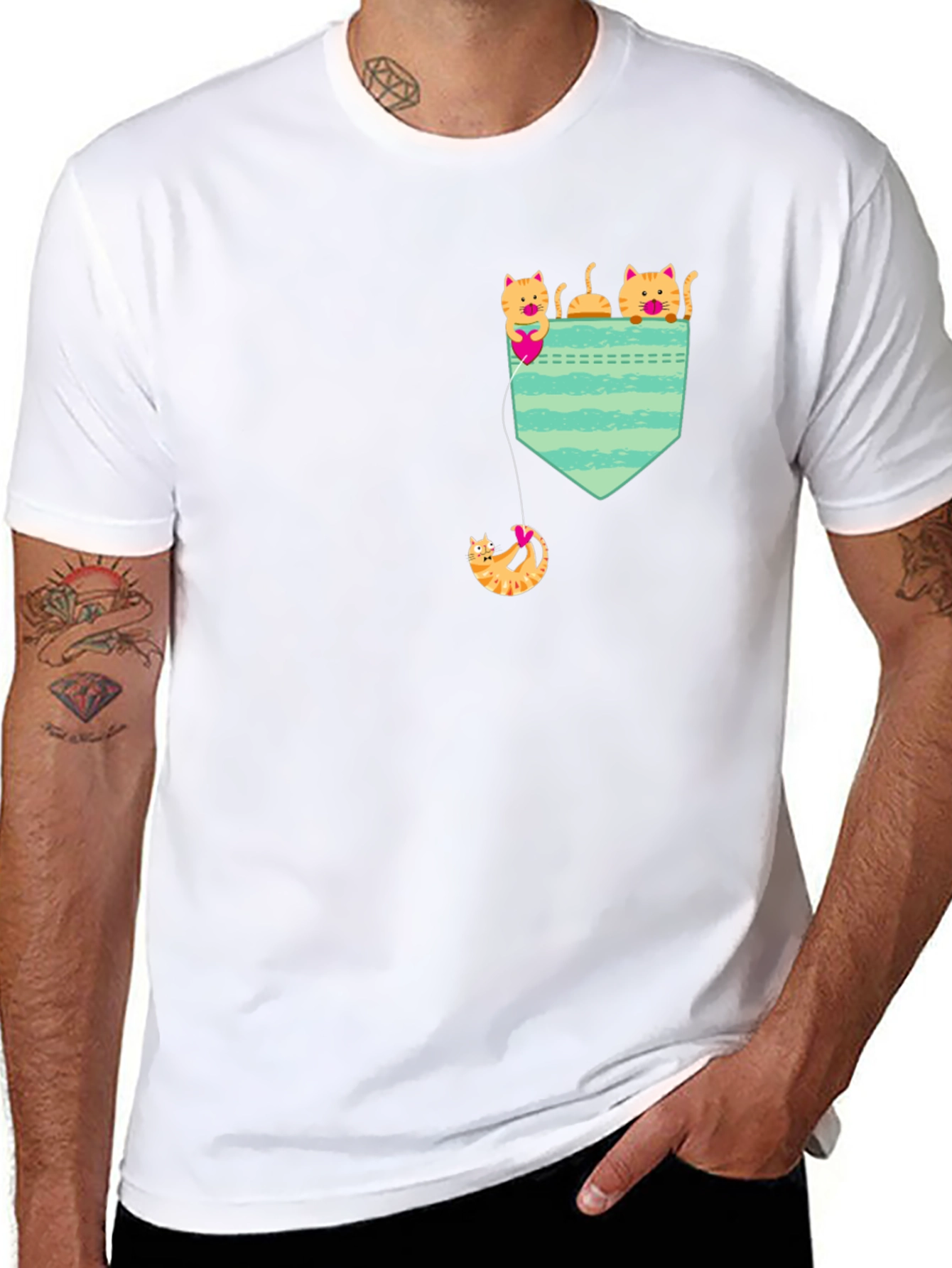 Cats in Pocket T-Shirt