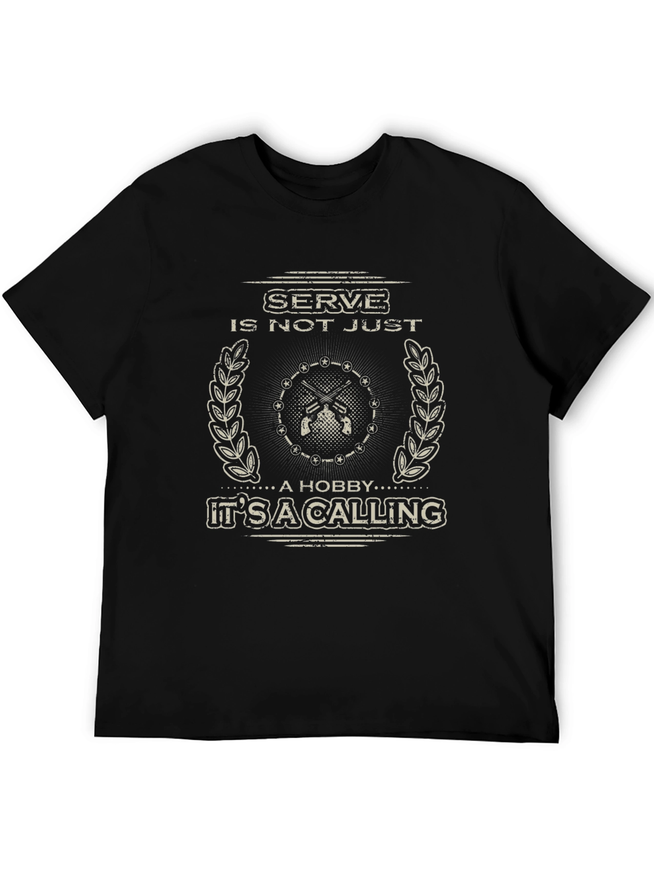 Serve Its a Calling Black Graphic Tee