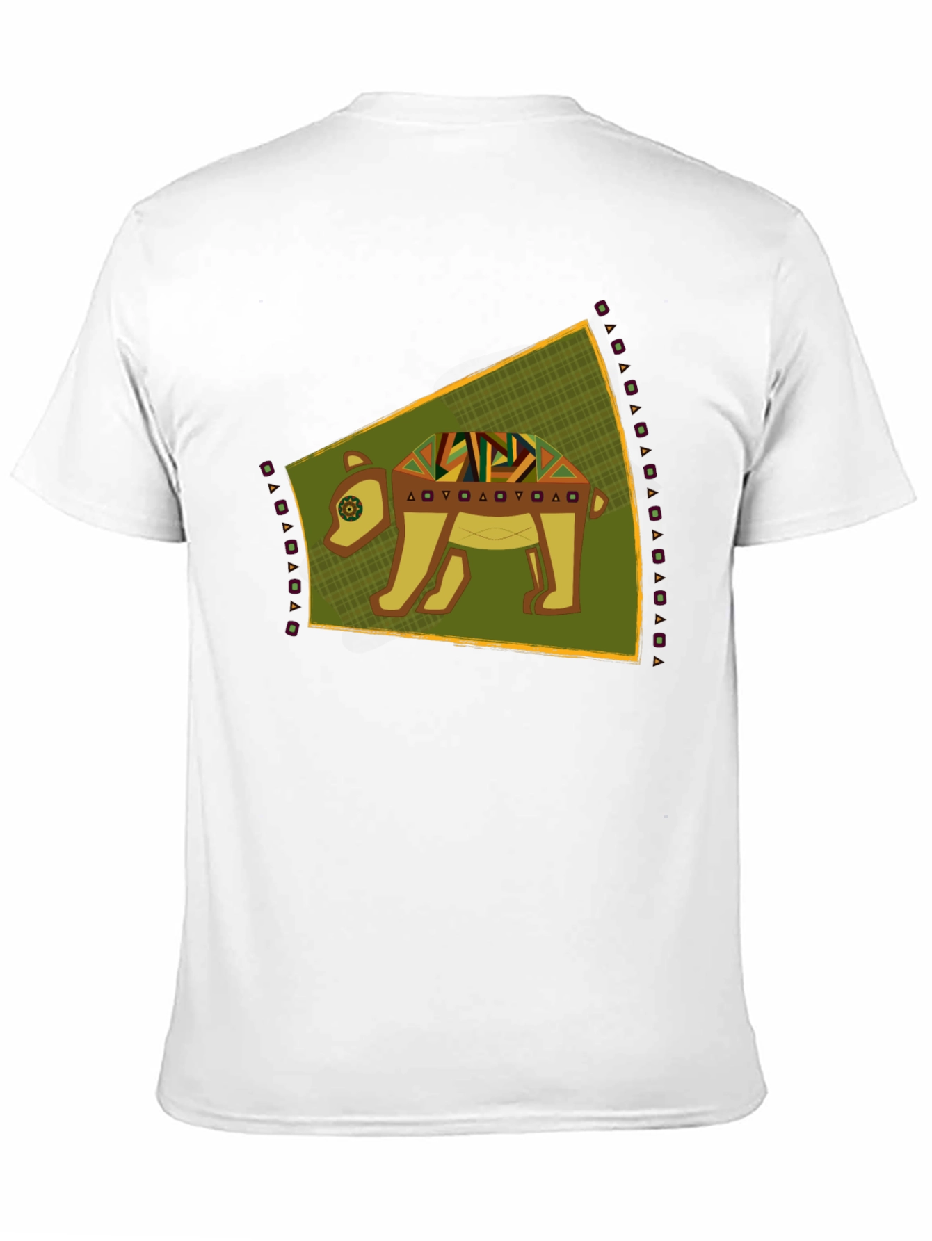 Tribal Bear Graphic Tee - Unique Black T-Shirt