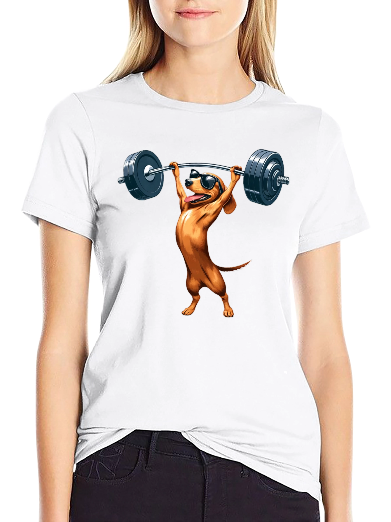 Weightlifting Dachshund T-Shirt