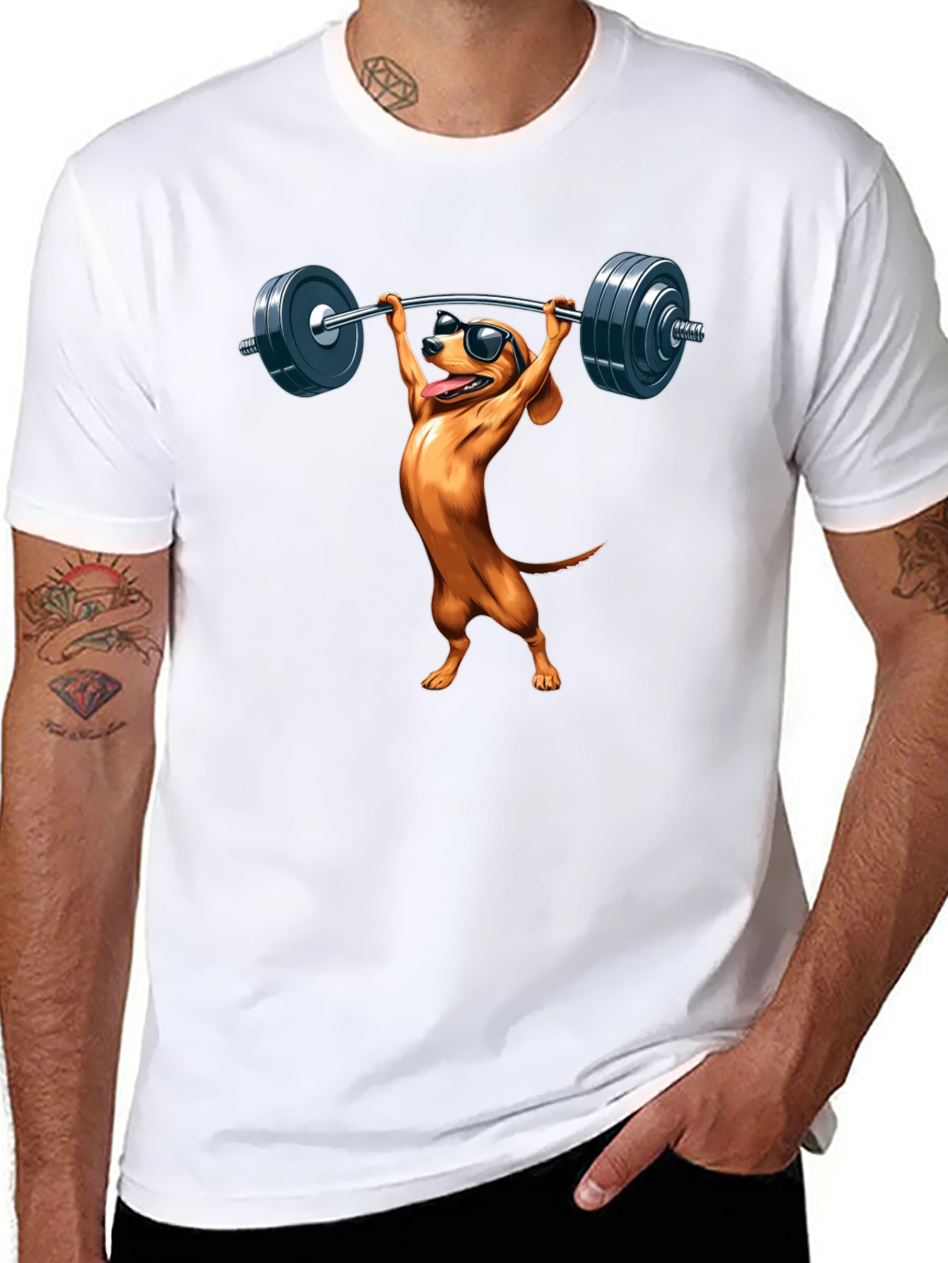 Weightlifting Dachshund T-Shirt