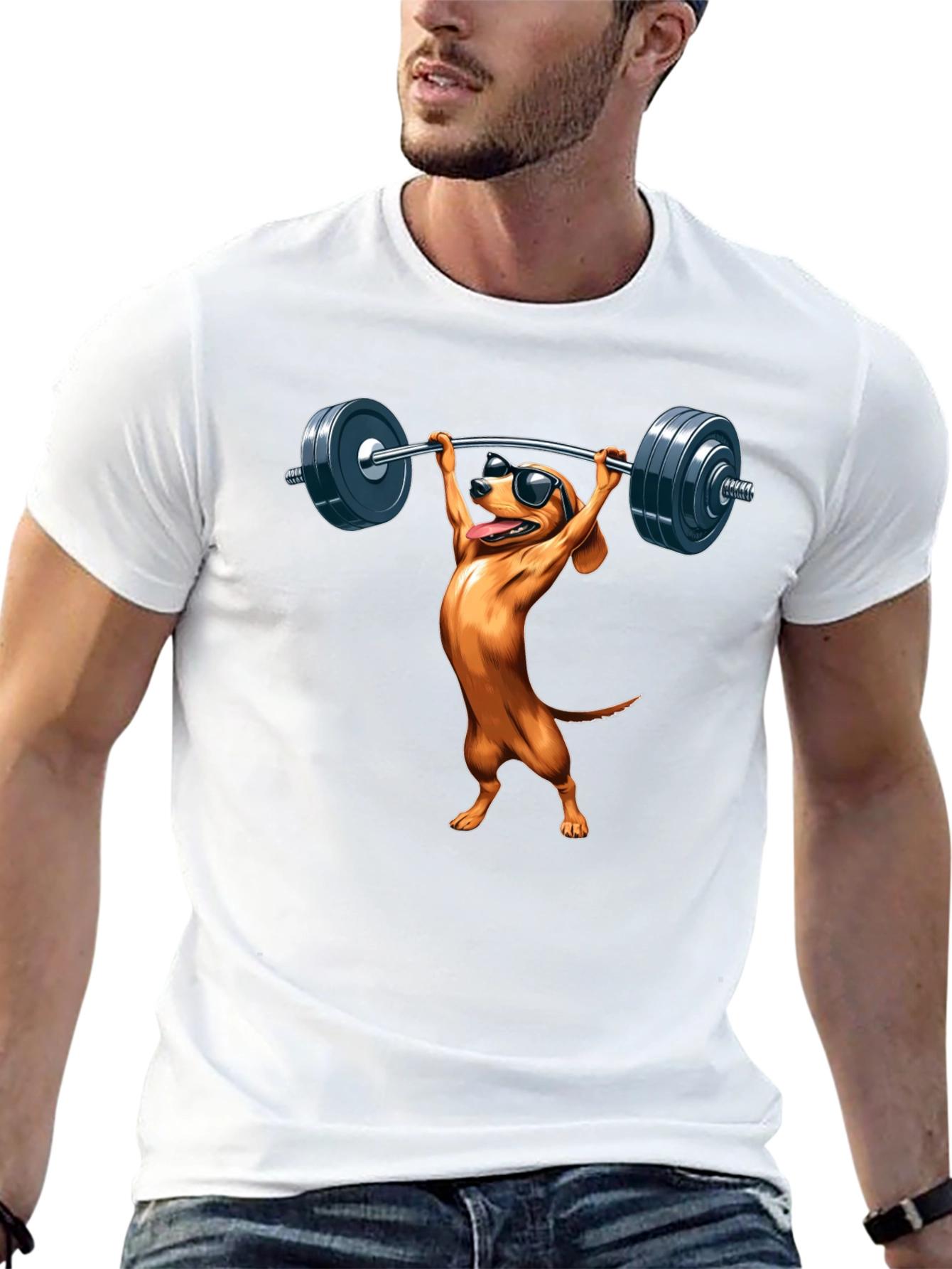 Weightlifting Dachshund T-Shirt