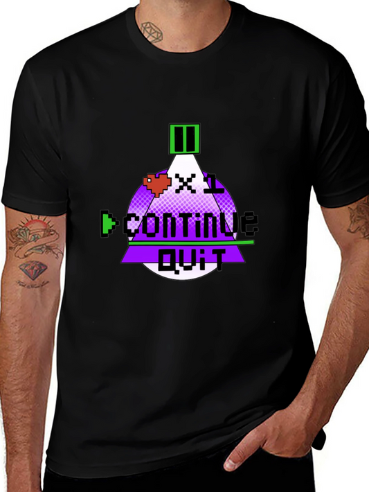 Gamer Over Tee - Pixel Art Continue? T-Shirt