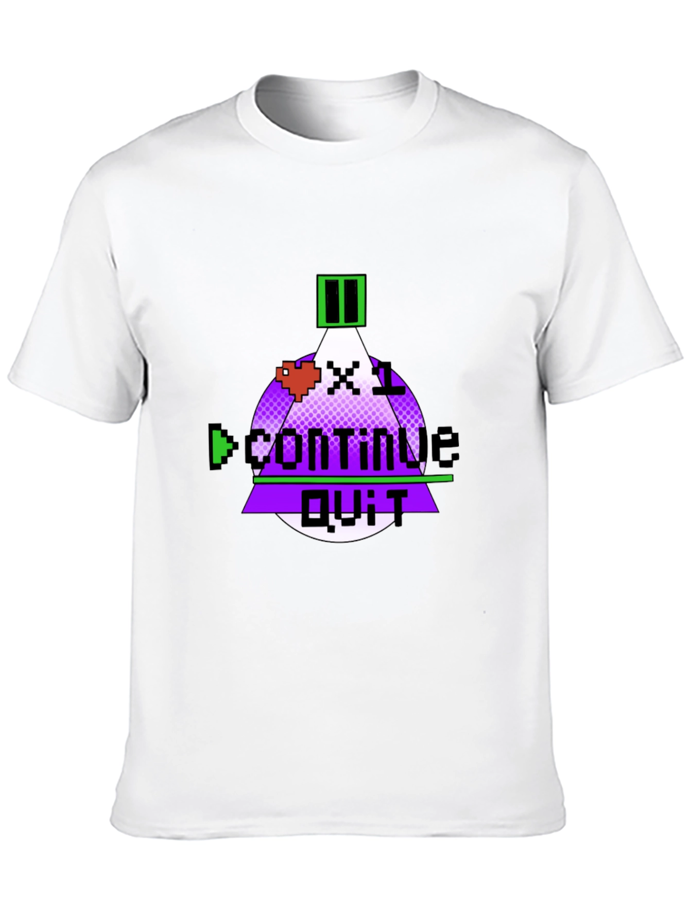 Gamer Over Tee - Pixel Art Continue? T-Shirt