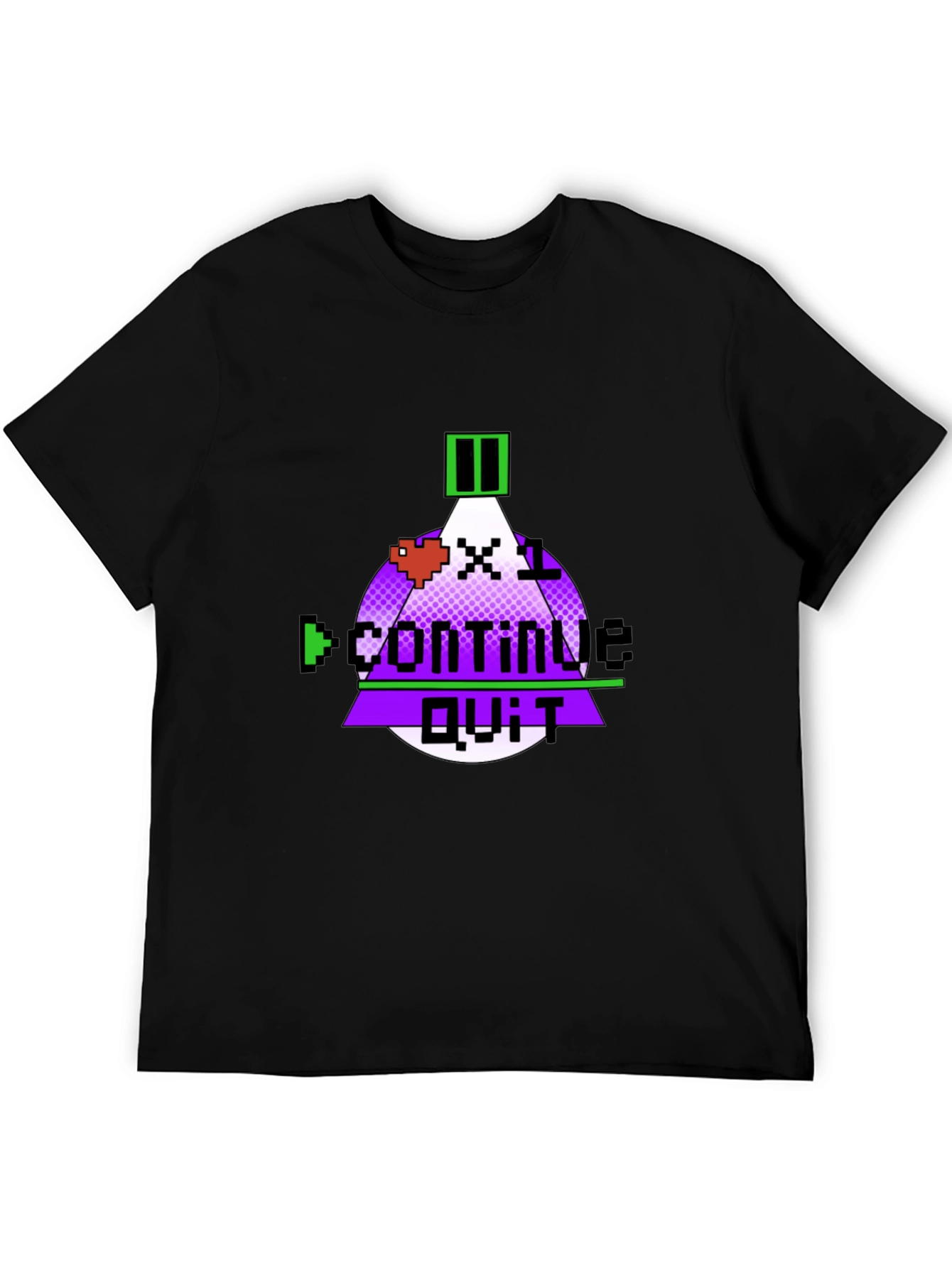 Gamer Over Tee - Pixel Art Continue? T-Shirt