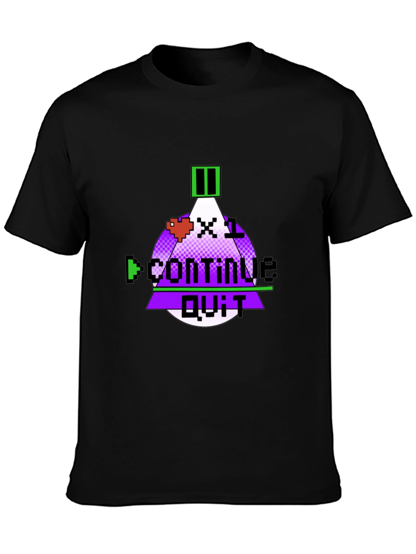 Gamer Over Tee - Pixel Art Continue? T-Shirt