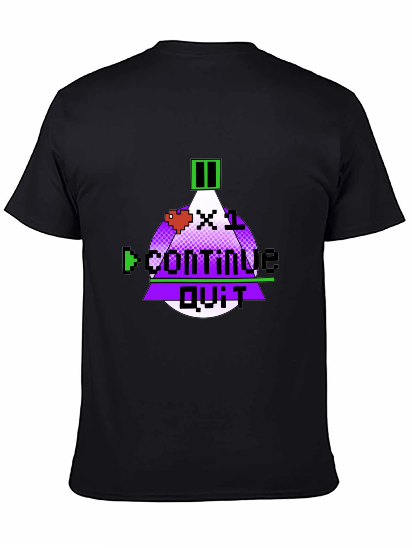 Gamer Over Tee - Pixel Art Continue? T-Shirt