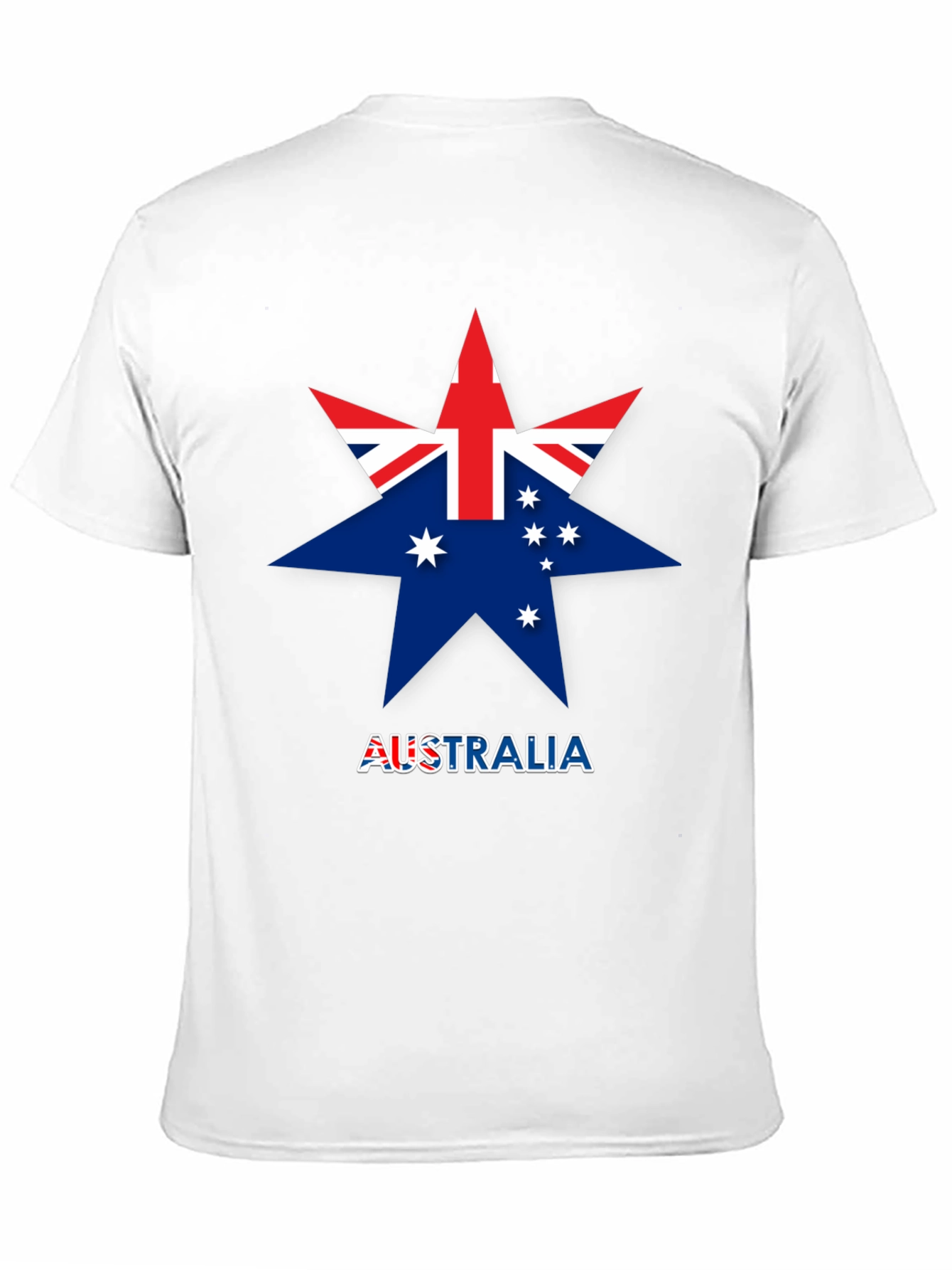 Australia Flag Star Black T-Shirt