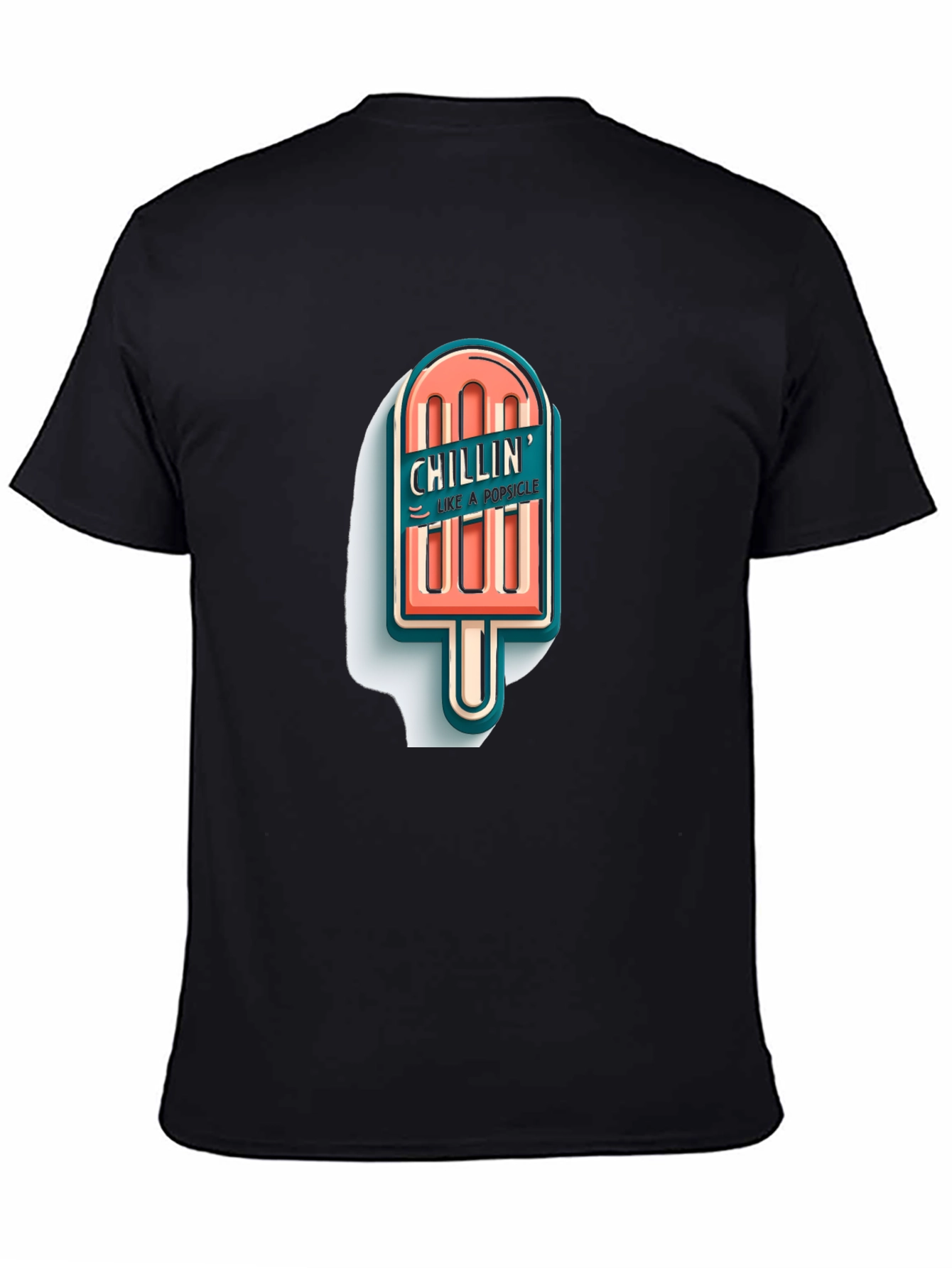 Chillin Like A Popsicle Graphic Tee - Black