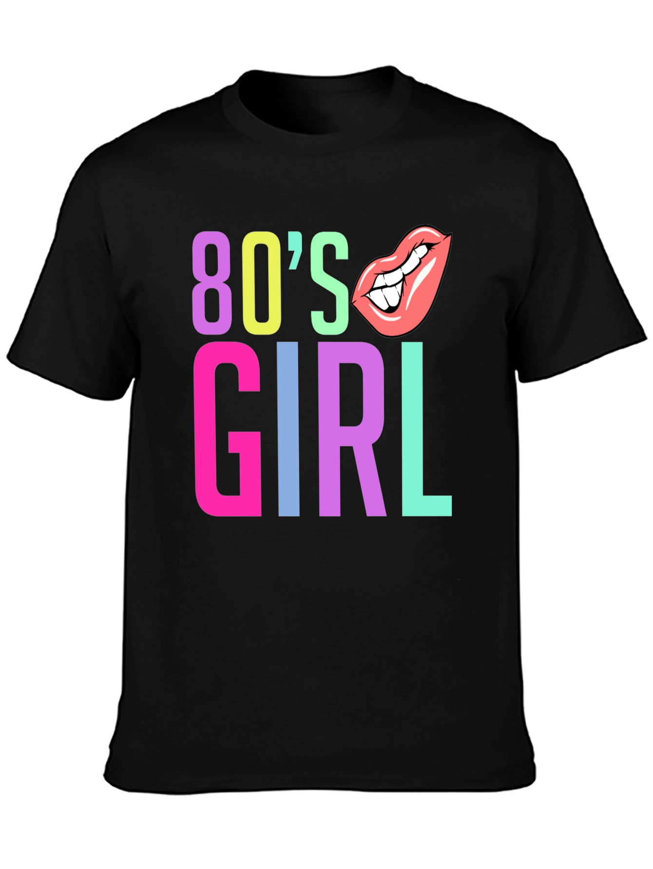 80s Girl Graphic Tee - Retro Style
