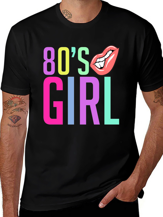 80s Girl Graphic Tee - Retro Style
