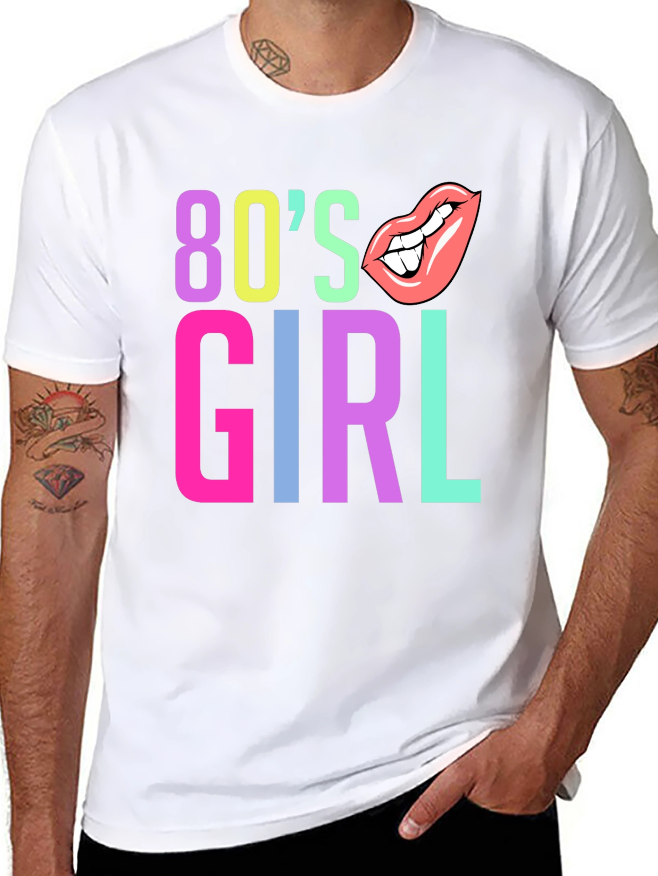 80s Girl Graphic Tee - Retro Style