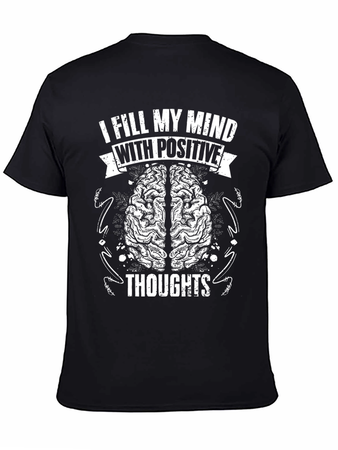 Positive Thoughts T-Shirt - Brain Design