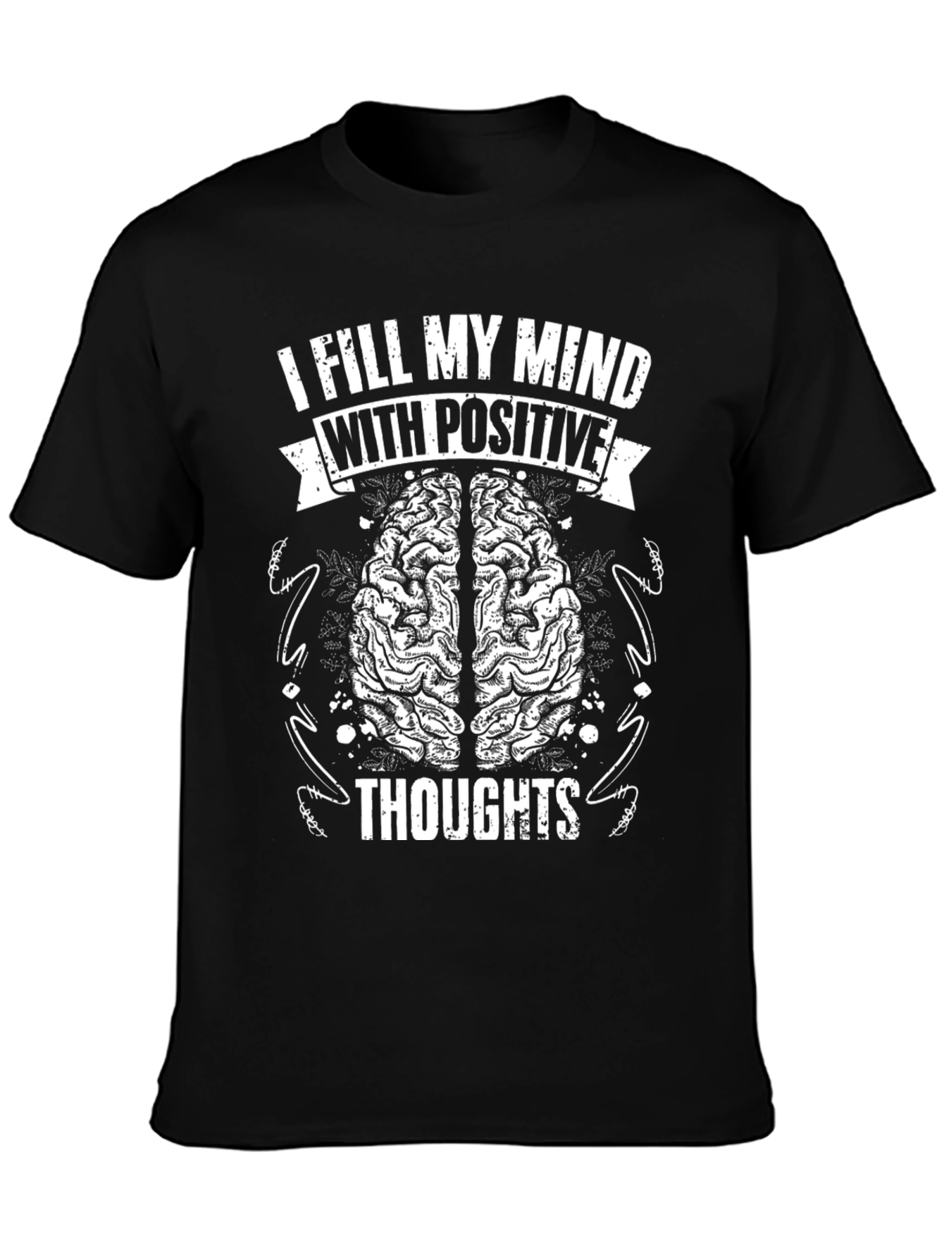 Positive Thoughts T-Shirt - Brain Design