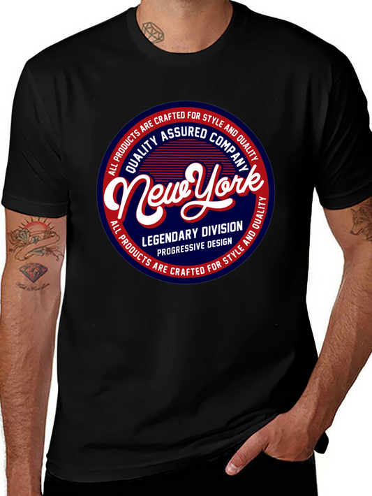 New York Graphic Print Black T-Shirt