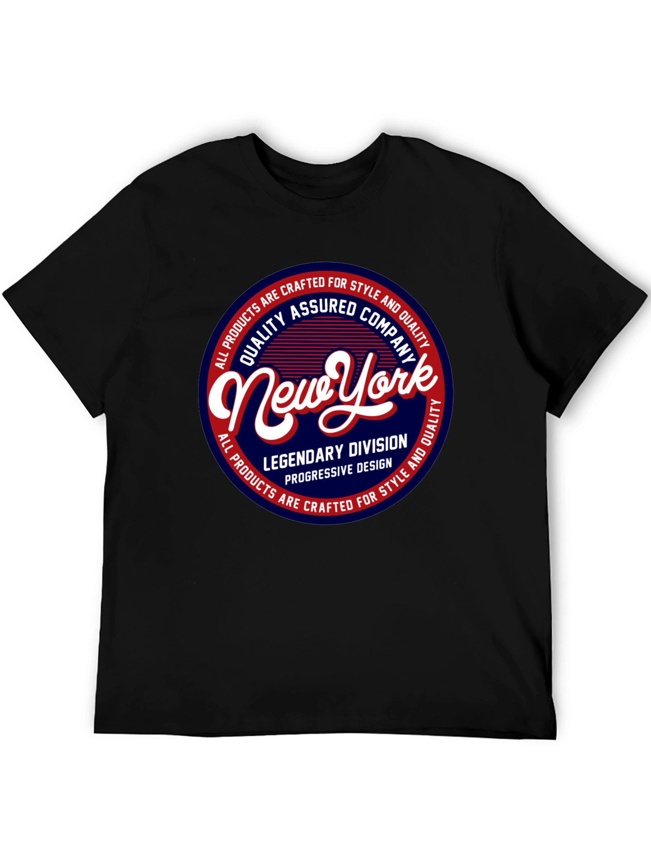 New York Graphic Print Black T-Shirt