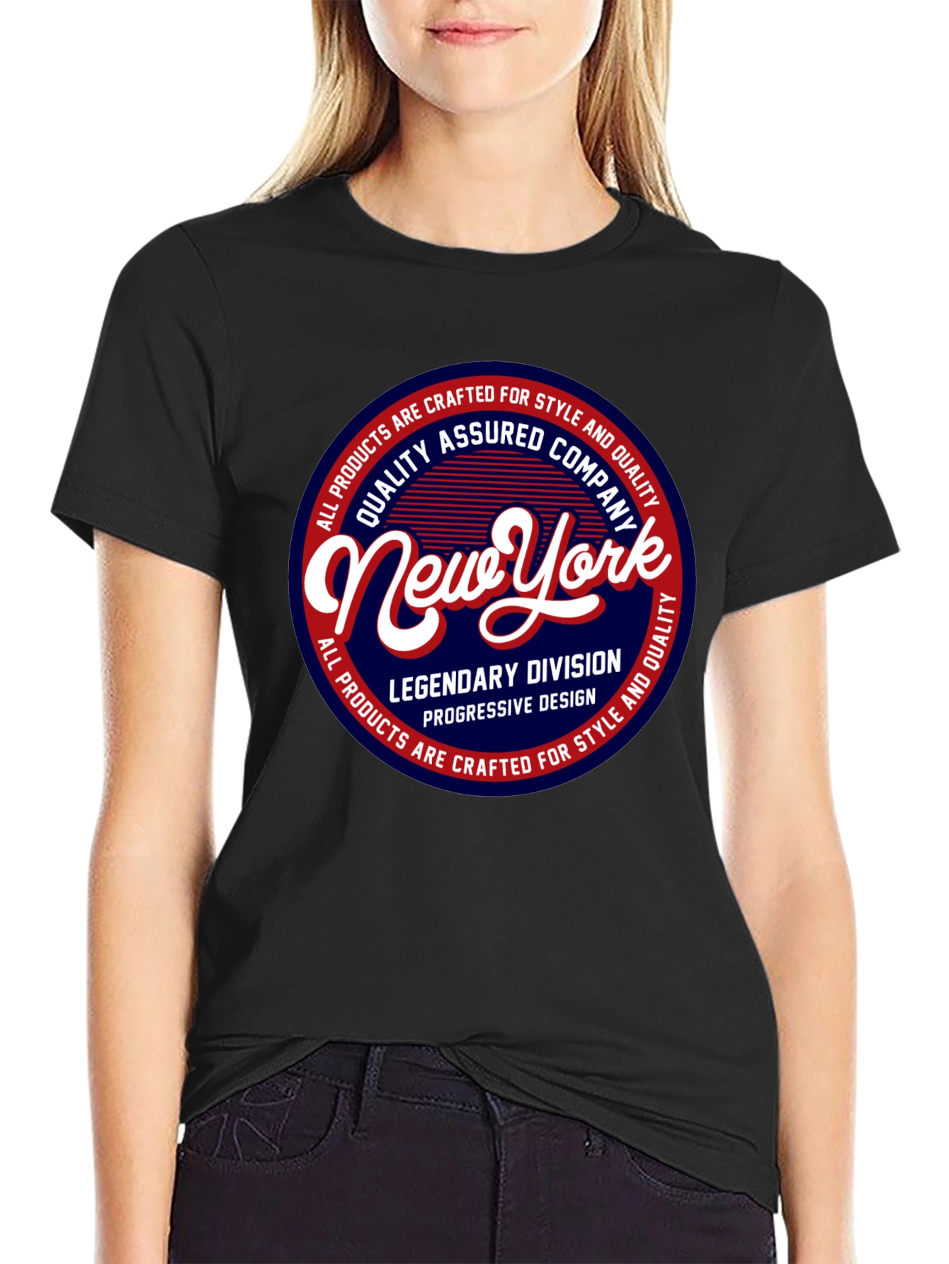 New York Graphic Print Black T-Shirt