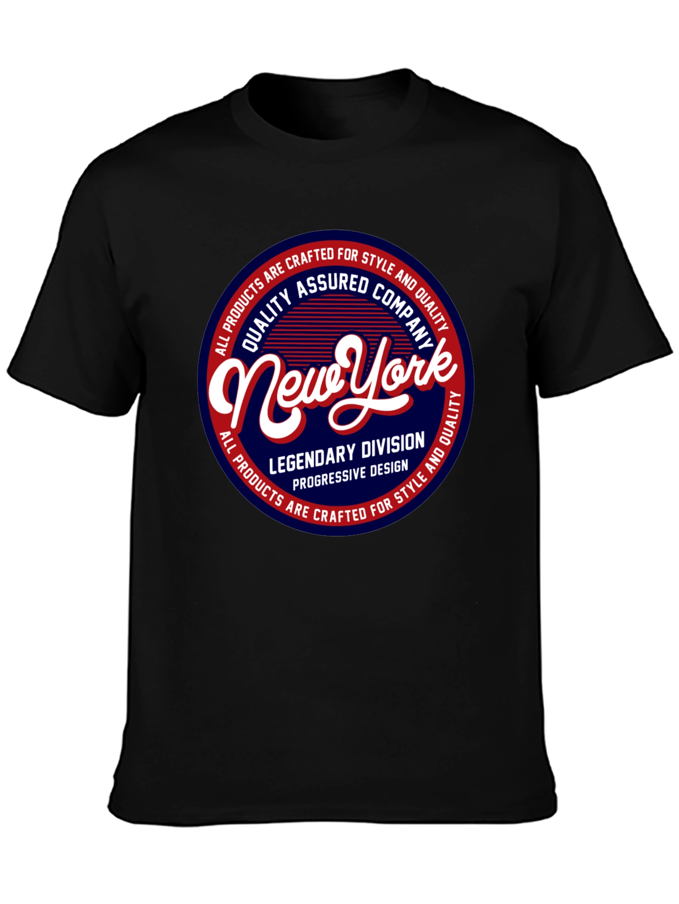 New York Graphic Print Black T-Shirt