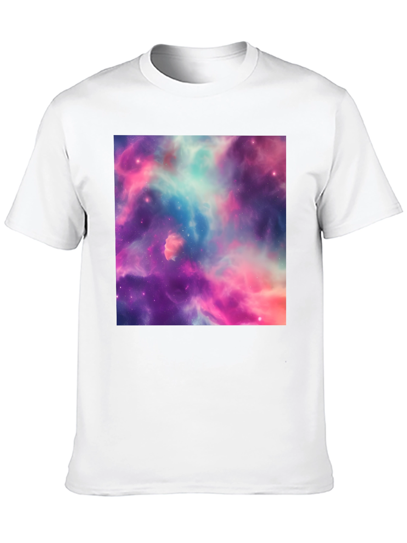 Nebula Print Black T-Shirt - Galaxy Space Design