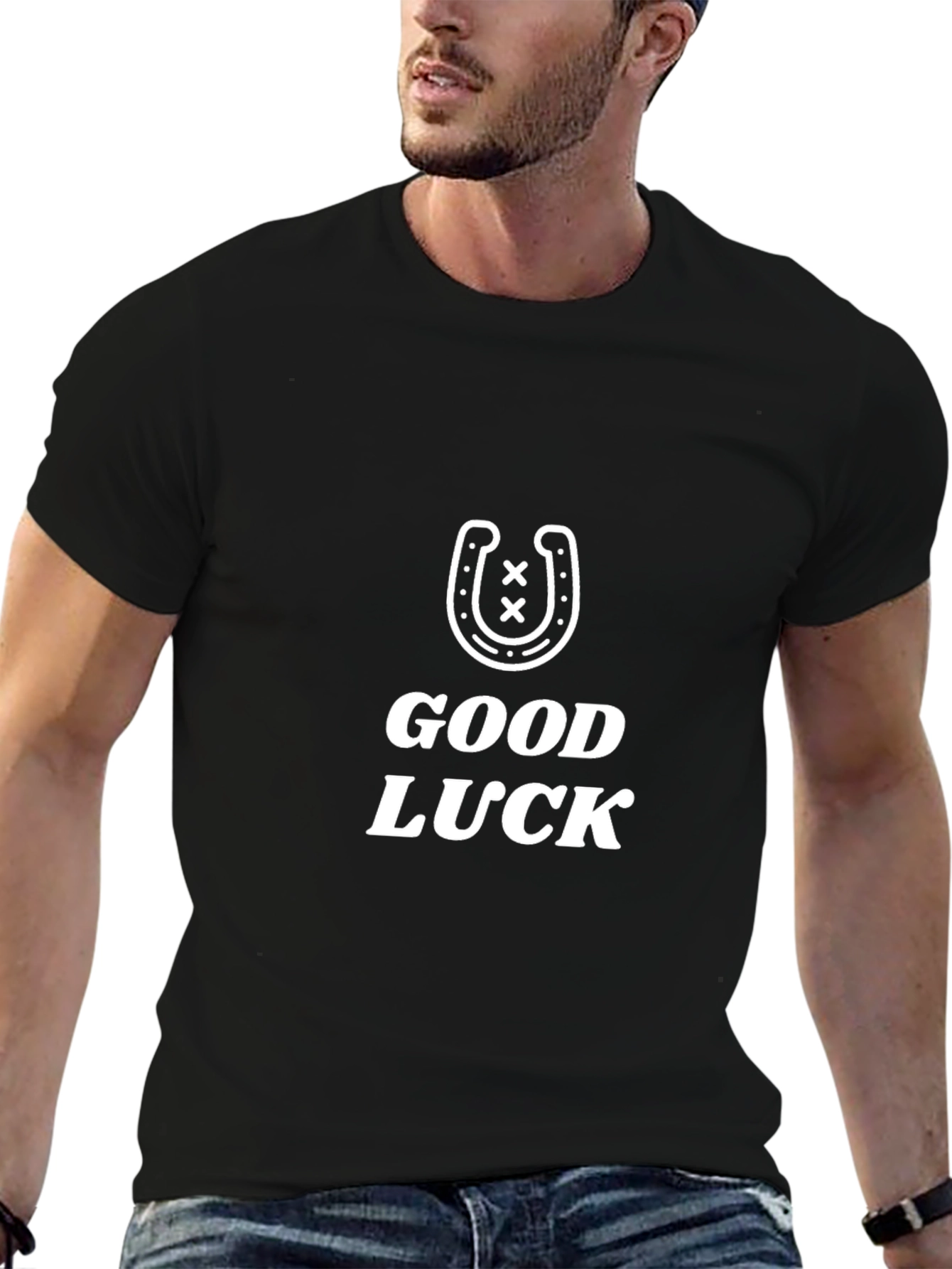 Good Luck Horseshoe Graphic T-Shirt