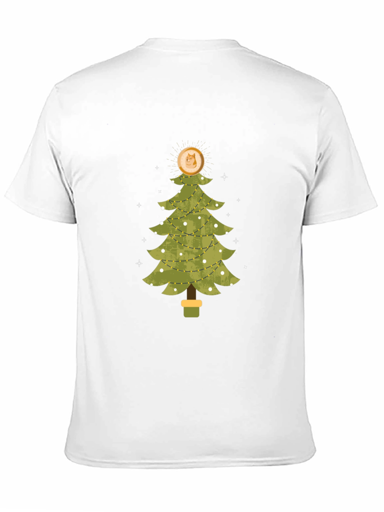 Doge Christmas Tree Black Tee