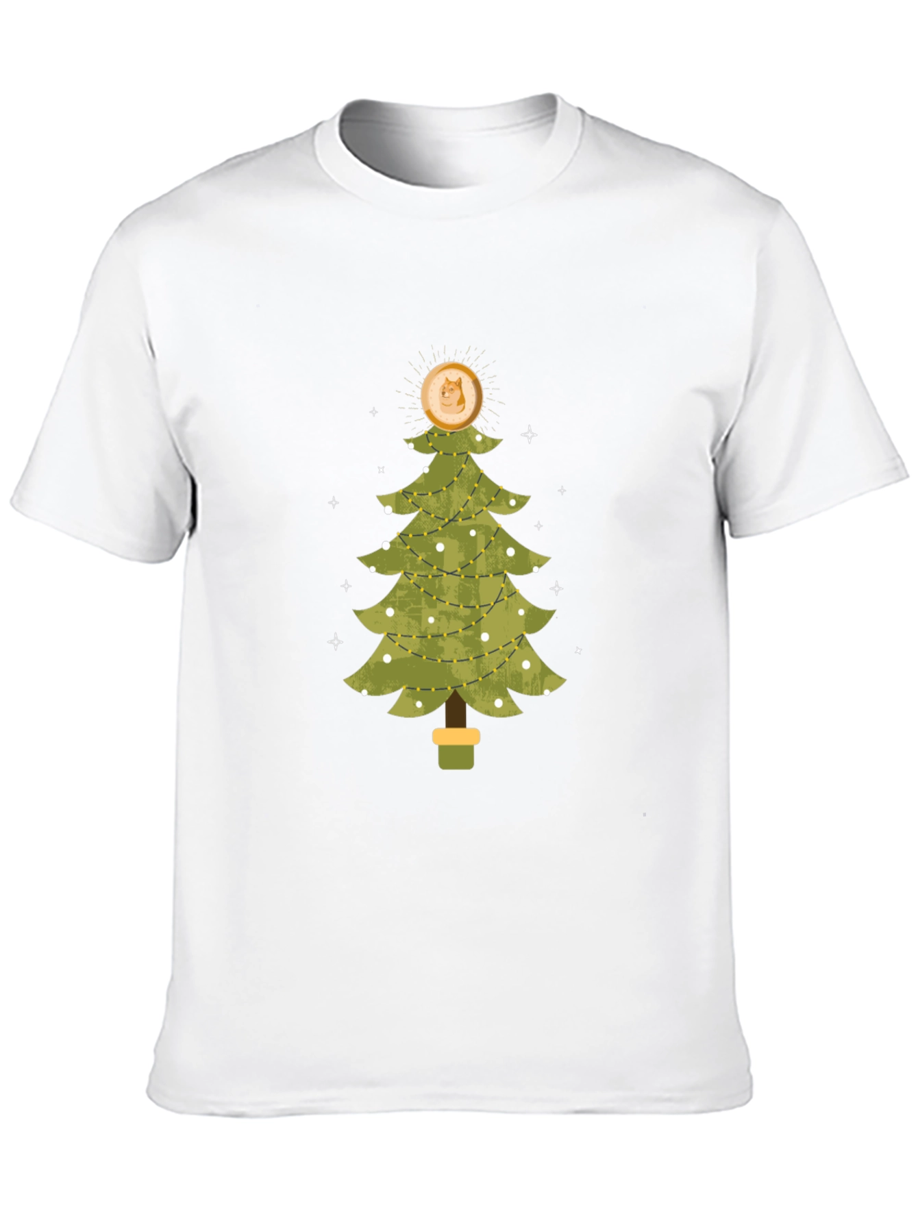 Doge Christmas Tree Black Tee