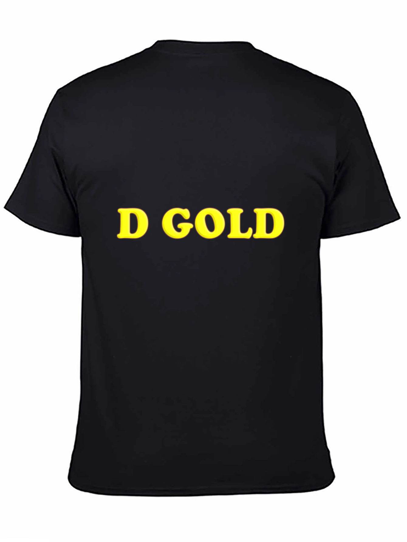 D Gold Graphic Black T-Shirt