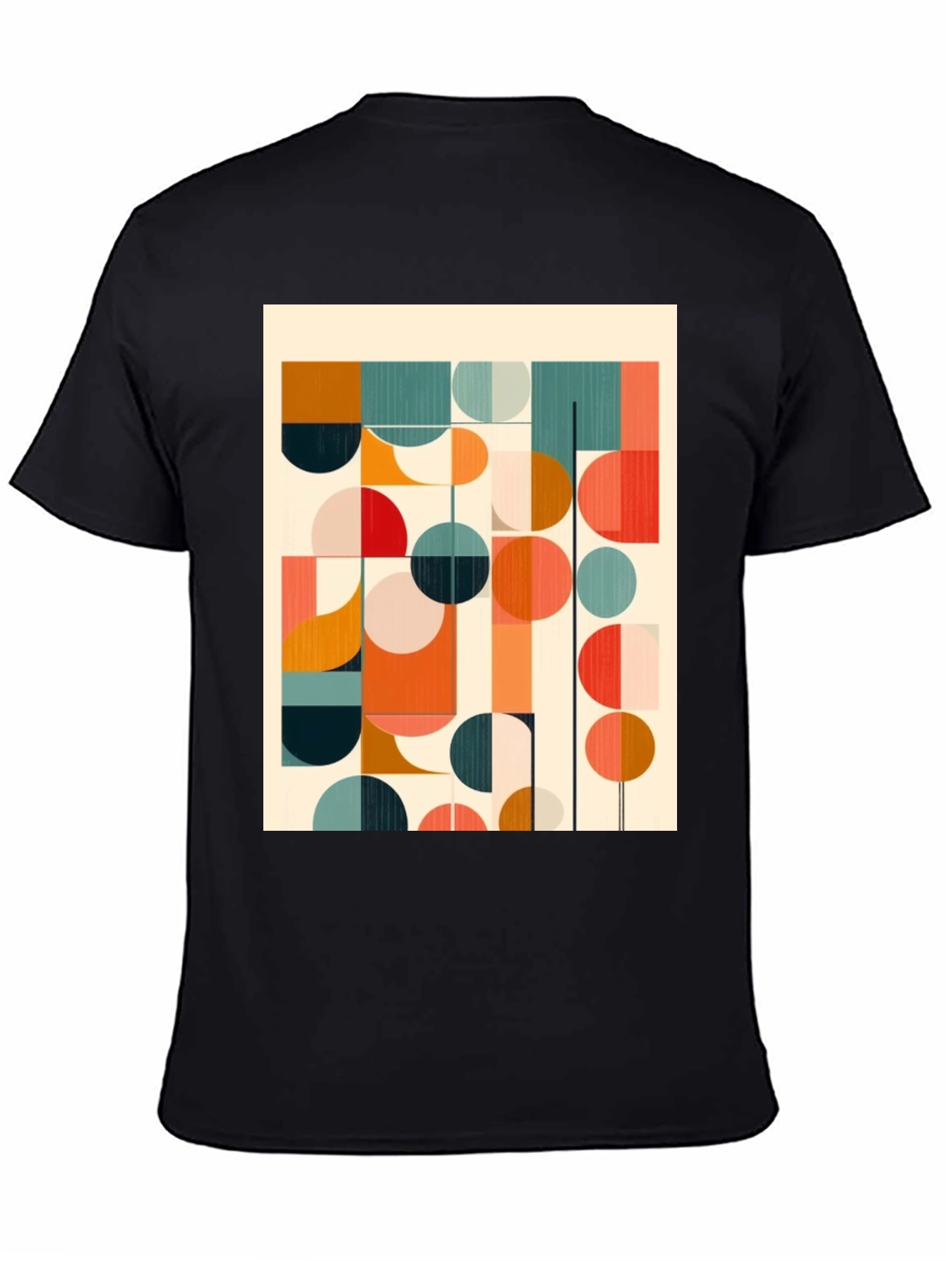 Retro Geometric Graphic Print Tee