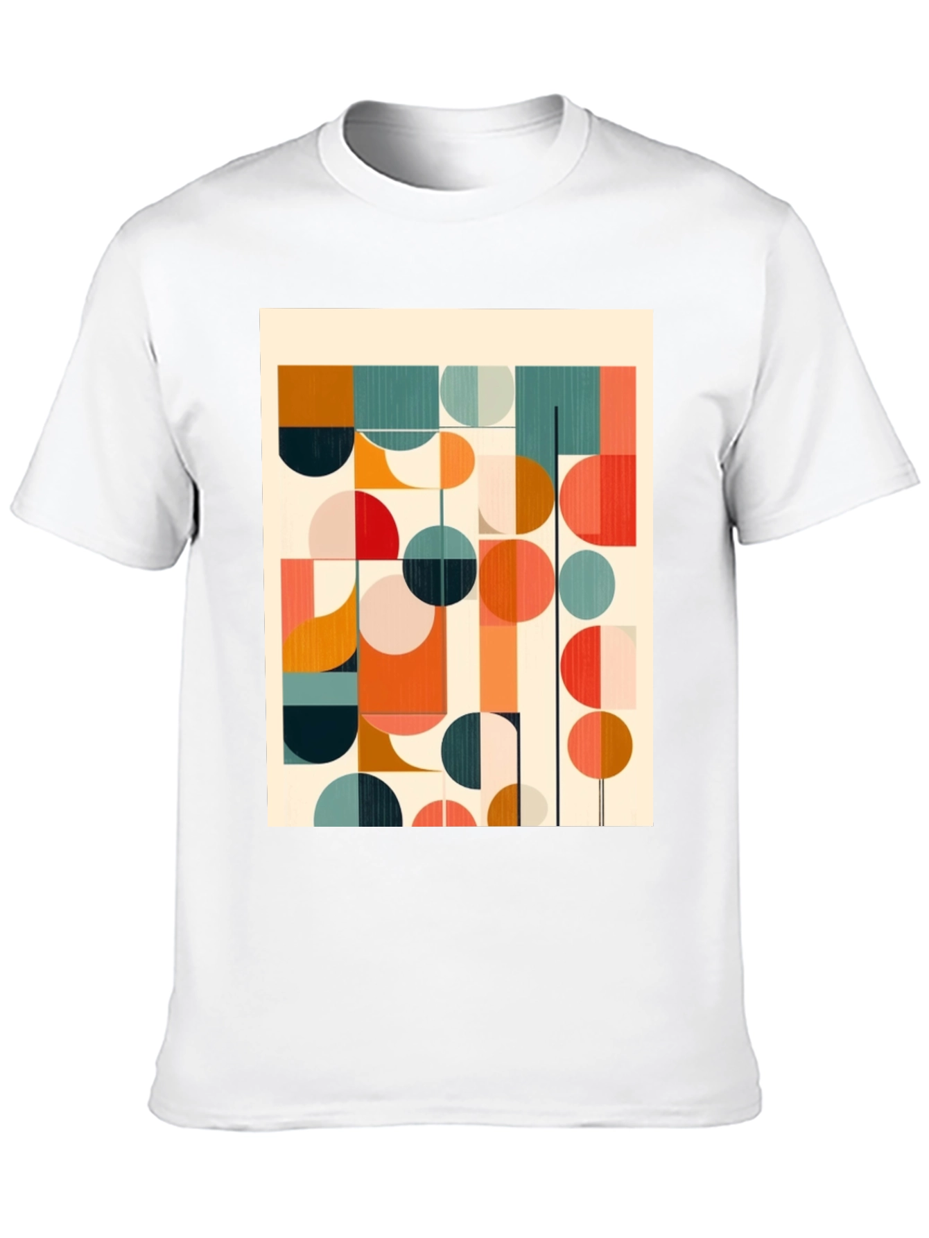 Retro Geometric Graphic Print Tee