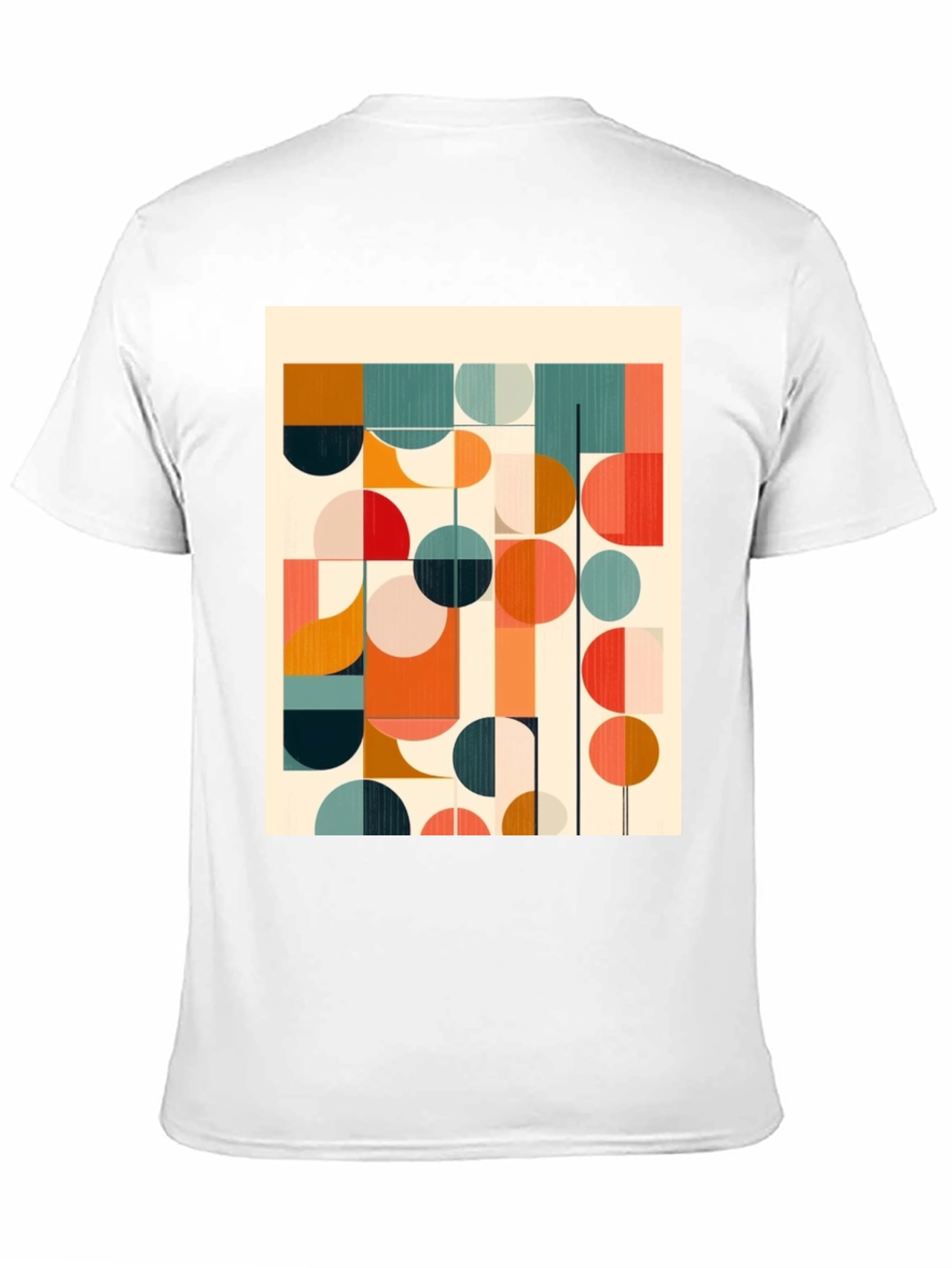 Retro Geometric Graphic Print Tee