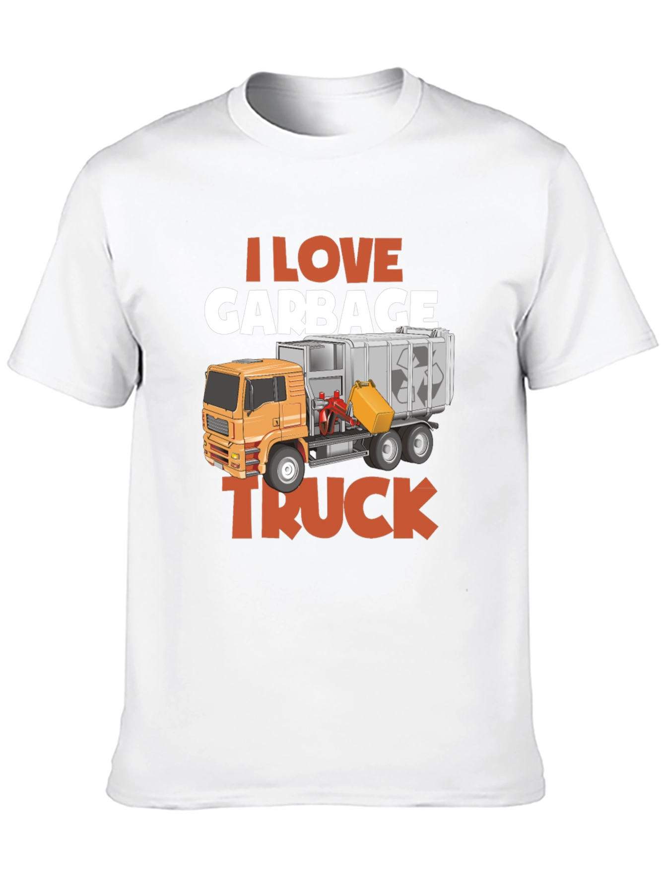 I Love Garbage Truck T-Shirt - Black
