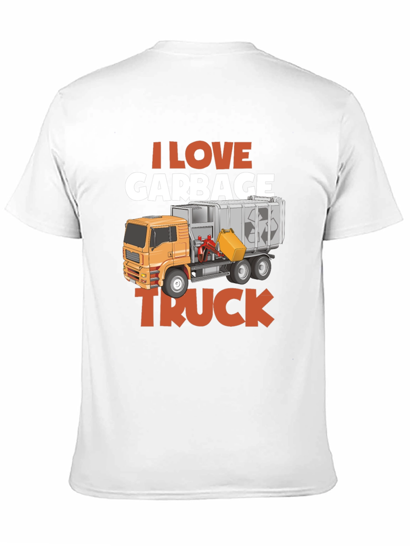 I Love Garbage Truck T-Shirt - Black
