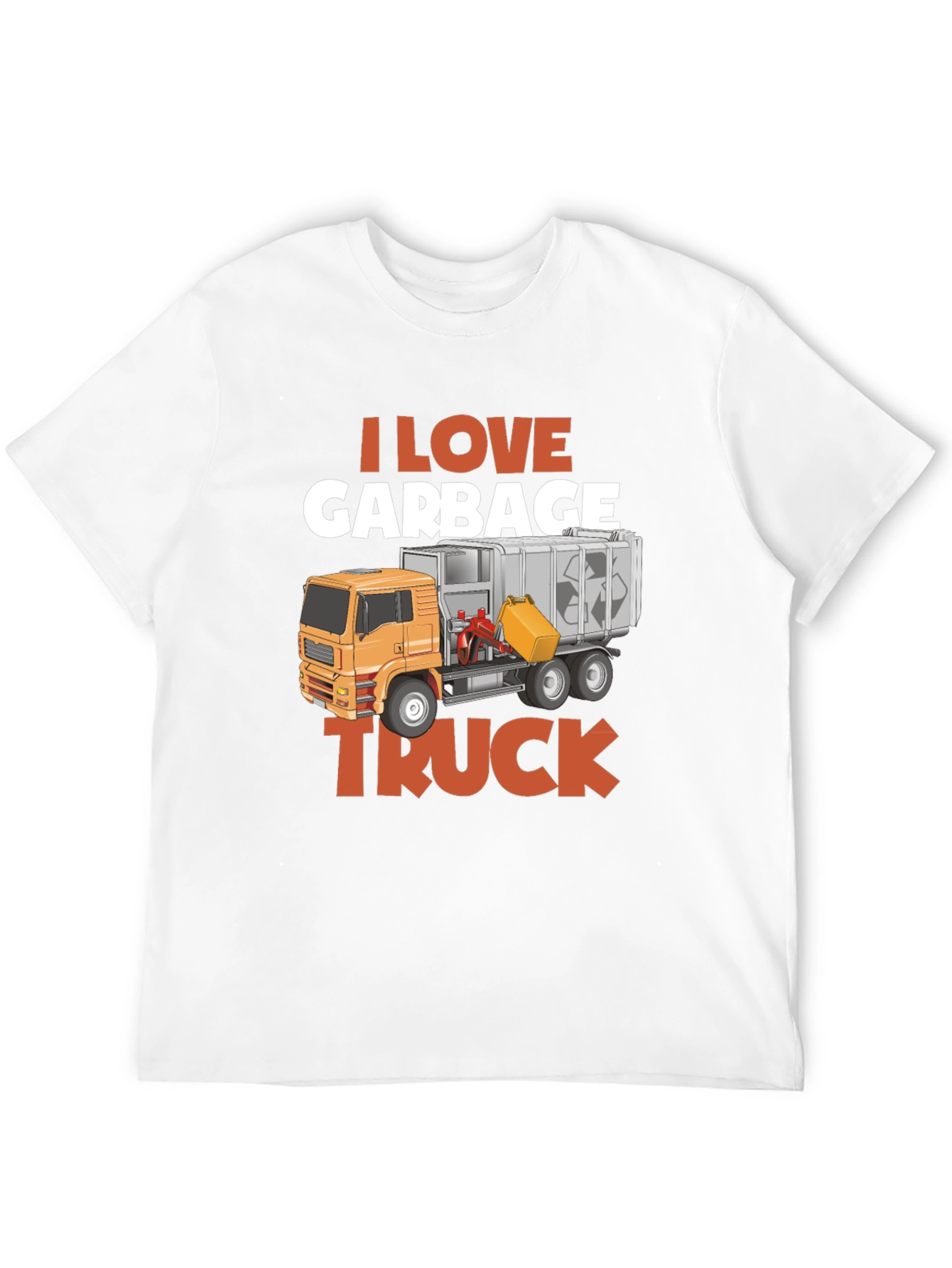 I Love Garbage Truck T-Shirt - Black