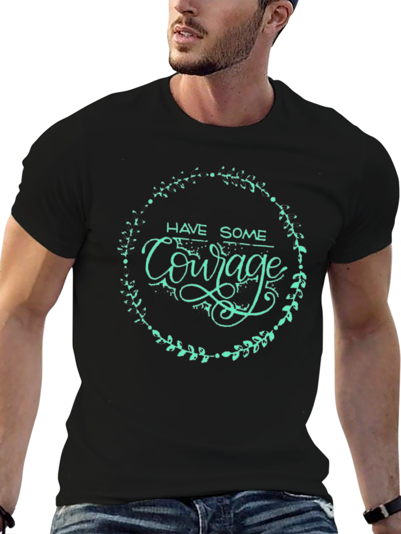 Have Some Courage Black Graphic Tee