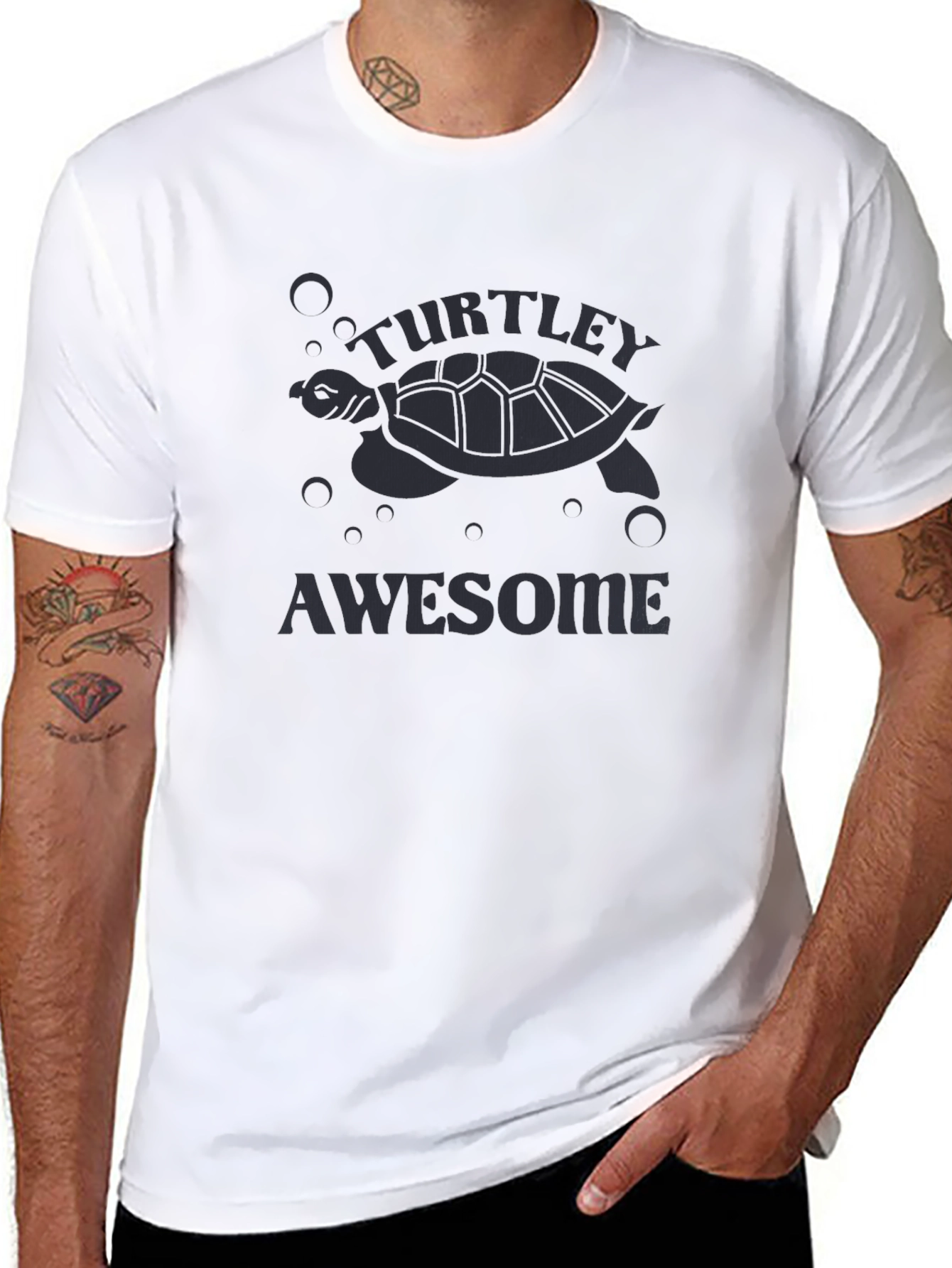 Turtley Awesome Graphic Tee - Black