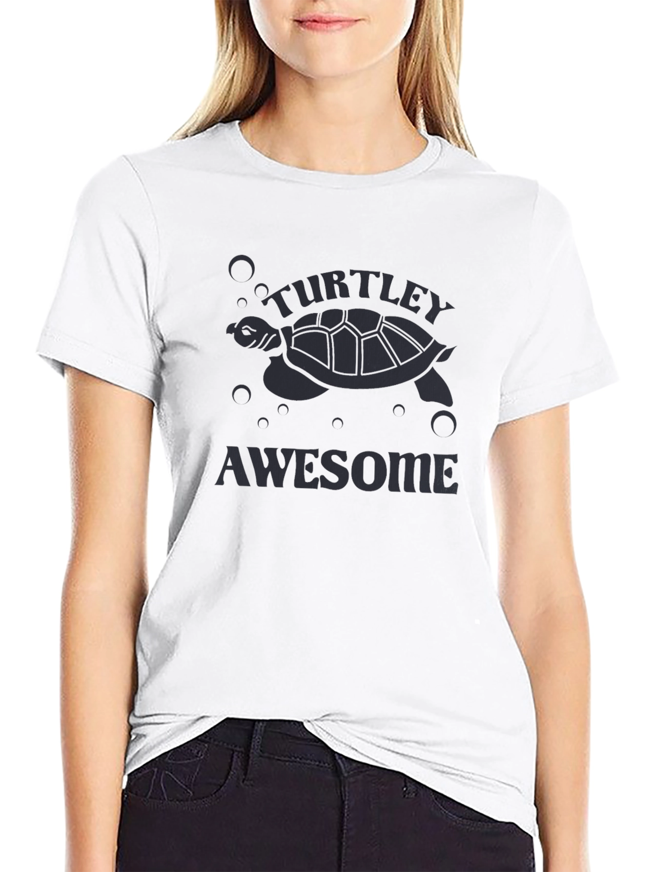 Turtley Awesome Graphic Tee - Black