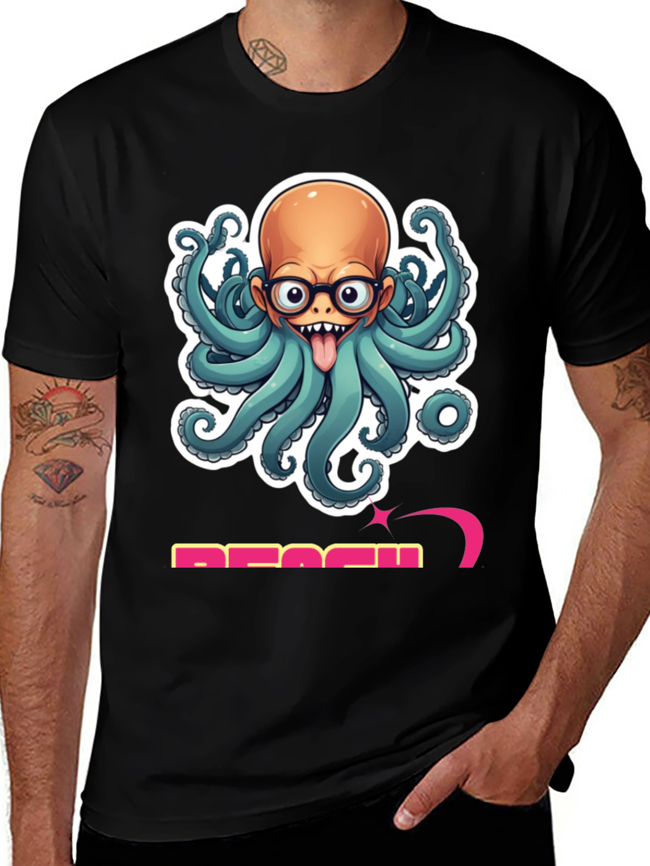 Octopus Bald Man T-Shirt