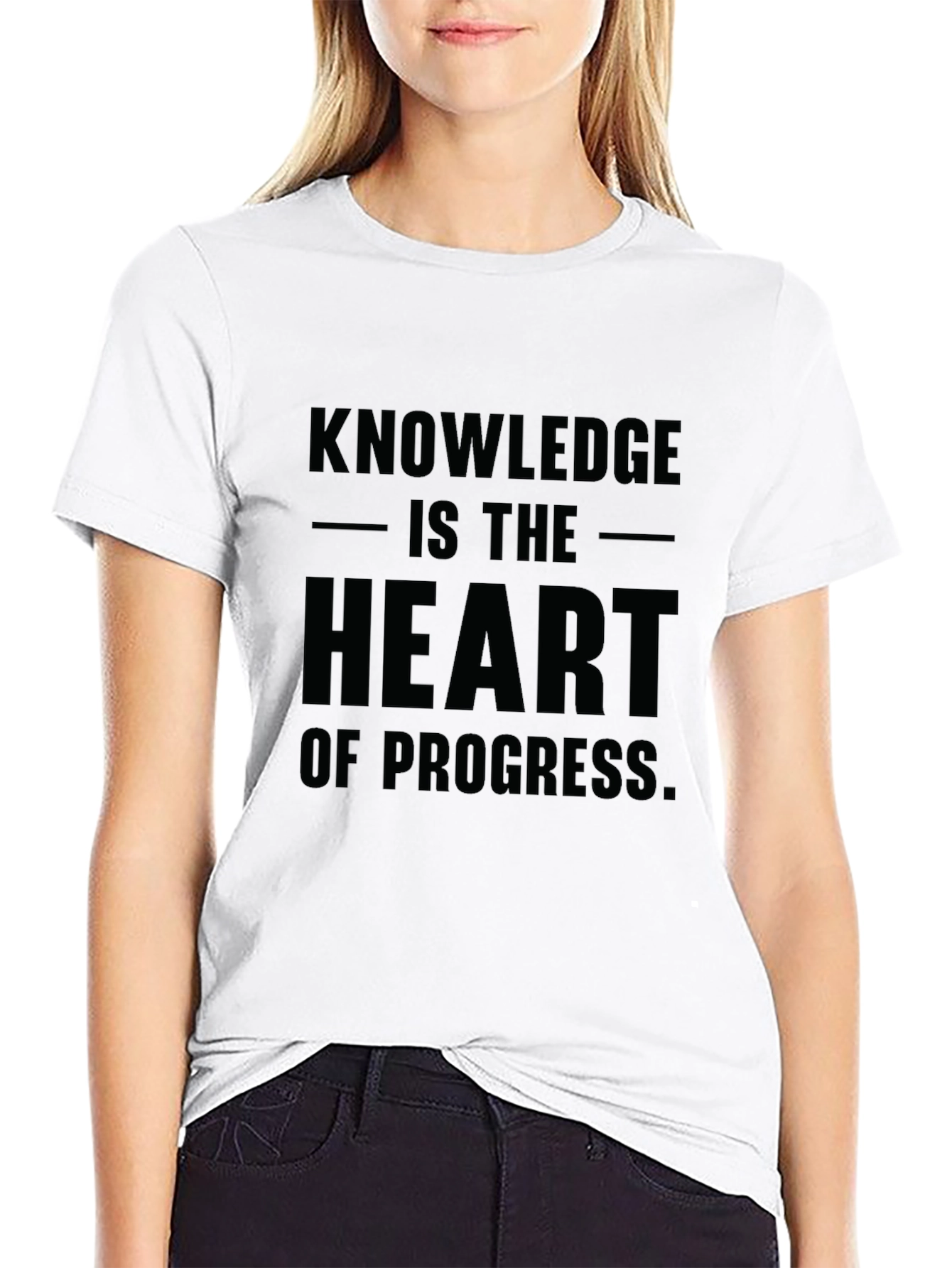 Knowledge is Heart of Progress Graphic Tee
