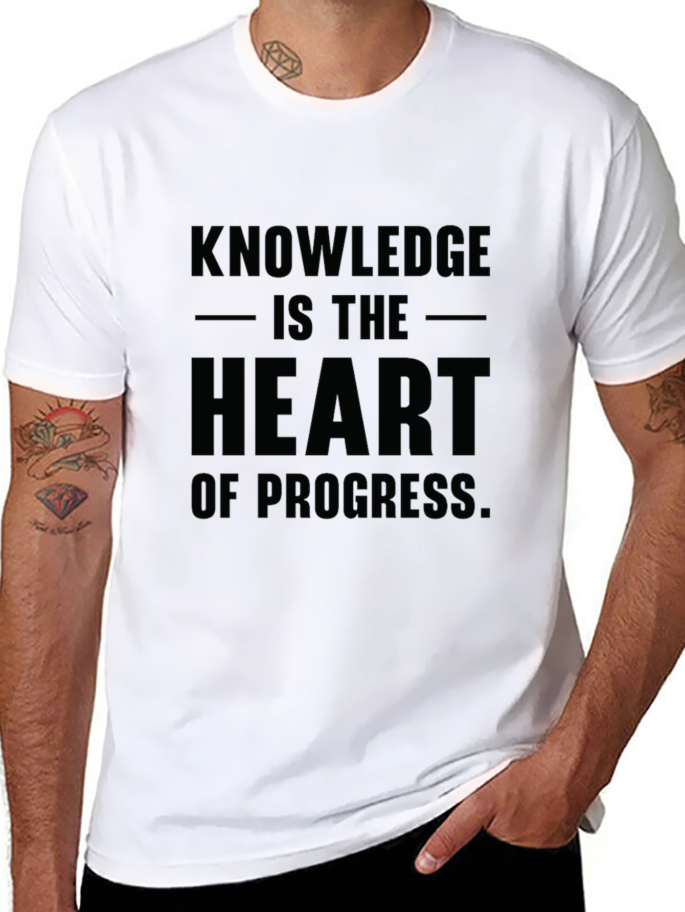 Knowledge is Heart of Progress Graphic Tee