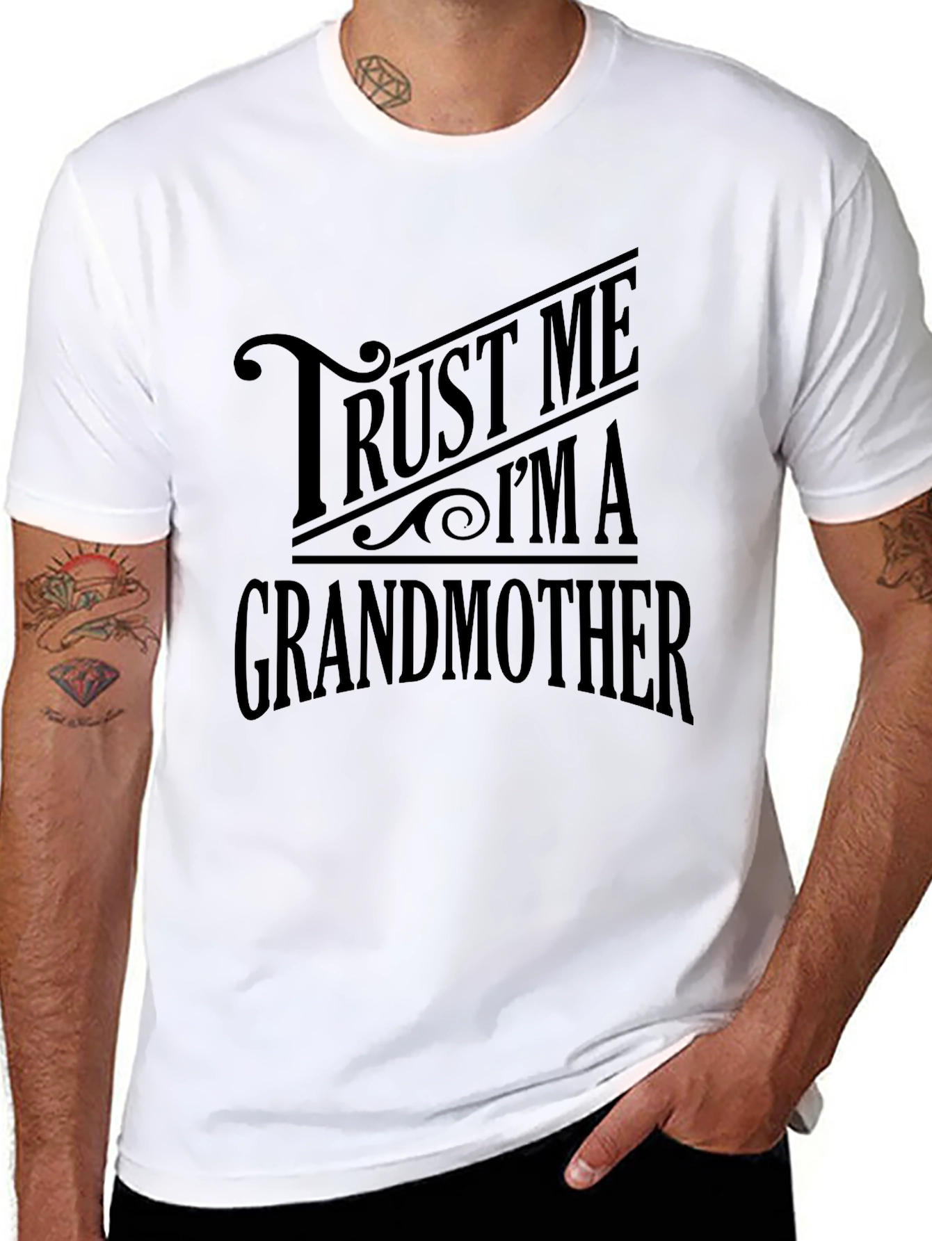 Trust Me Im A Grandmother Black T-Shirt