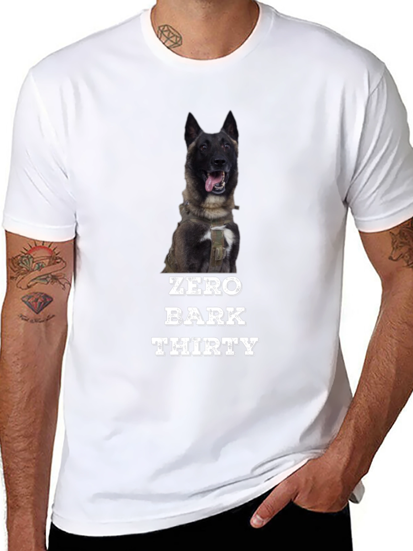 Zero Bark Thirty T-Shirt - Dog Lover Tee