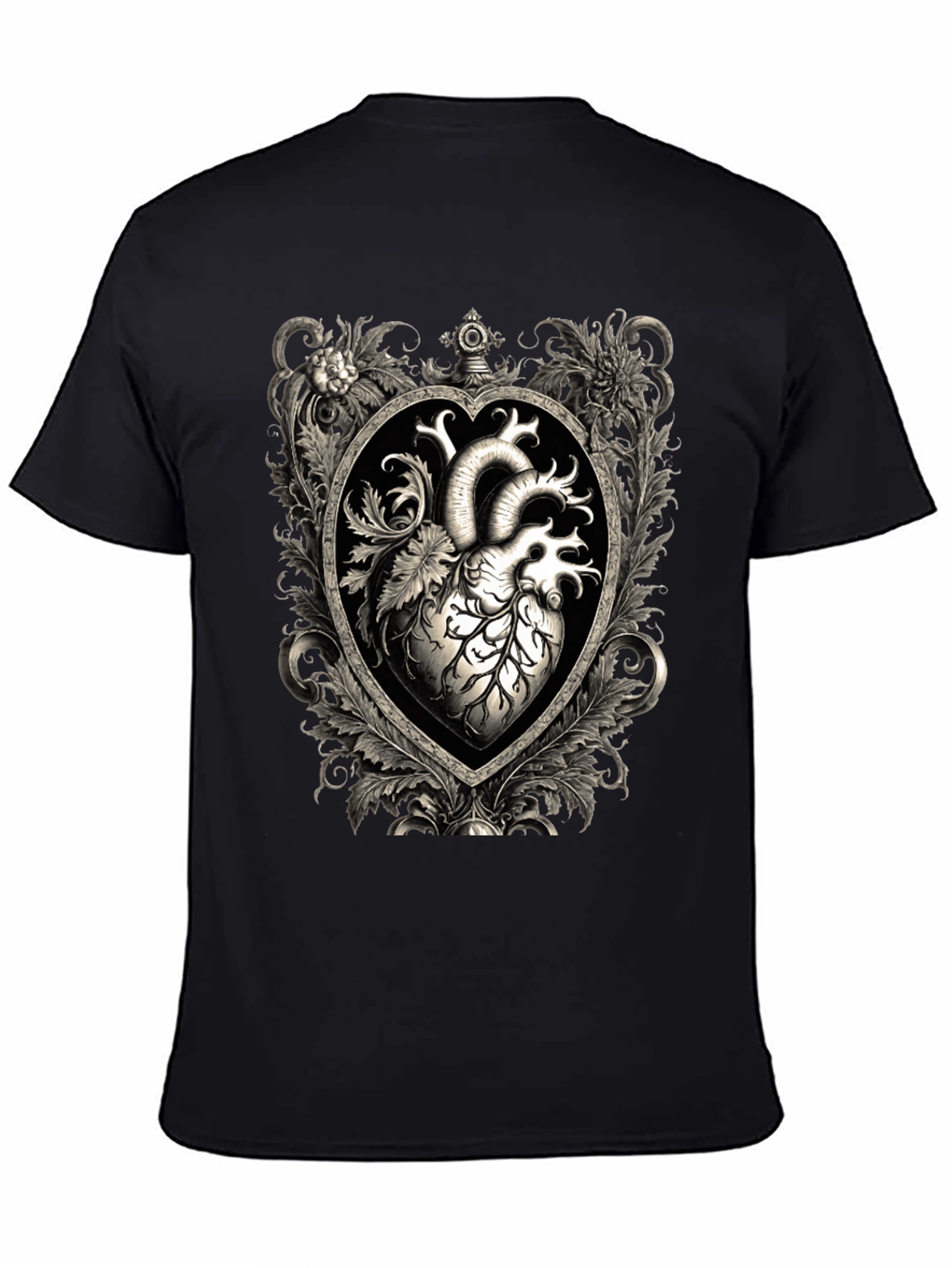 Anatomical Heart Floral Framed Graphic Tee