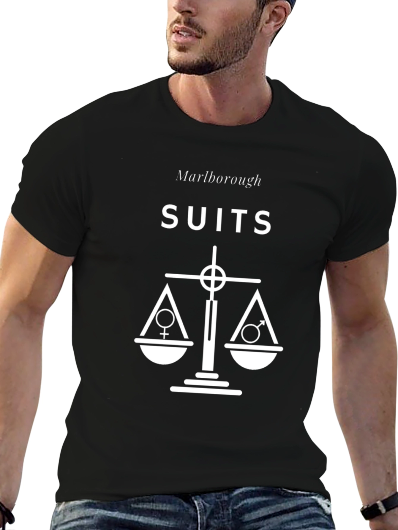 Marlborough Suits Black Graphic T-Shirt