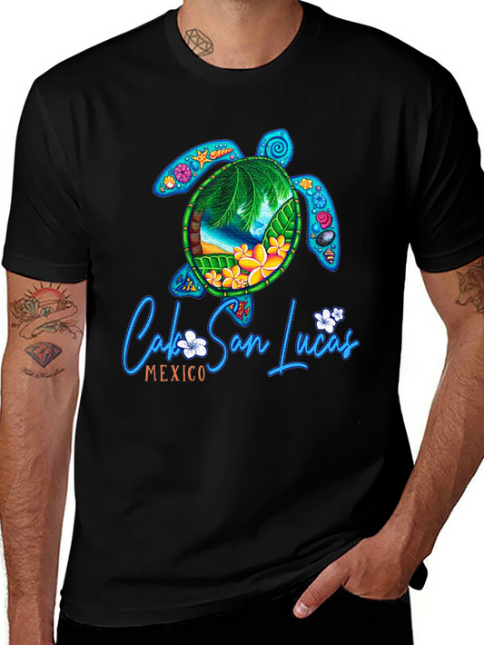 Cabo San Lucas Mexico Turtle Graphic T-Shirt