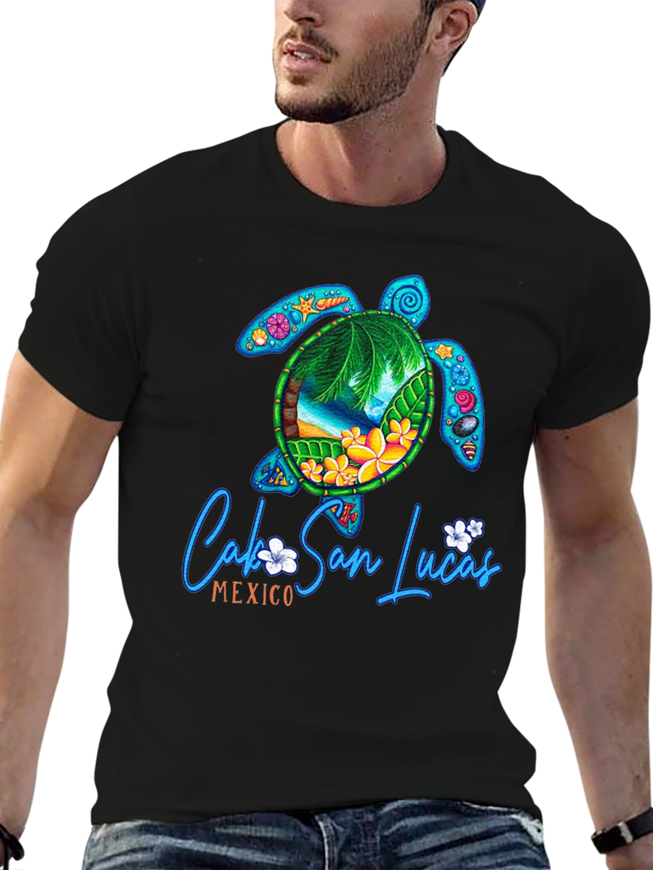 Cabo San Lucas Mexico Turtle Graphic T-Shirt