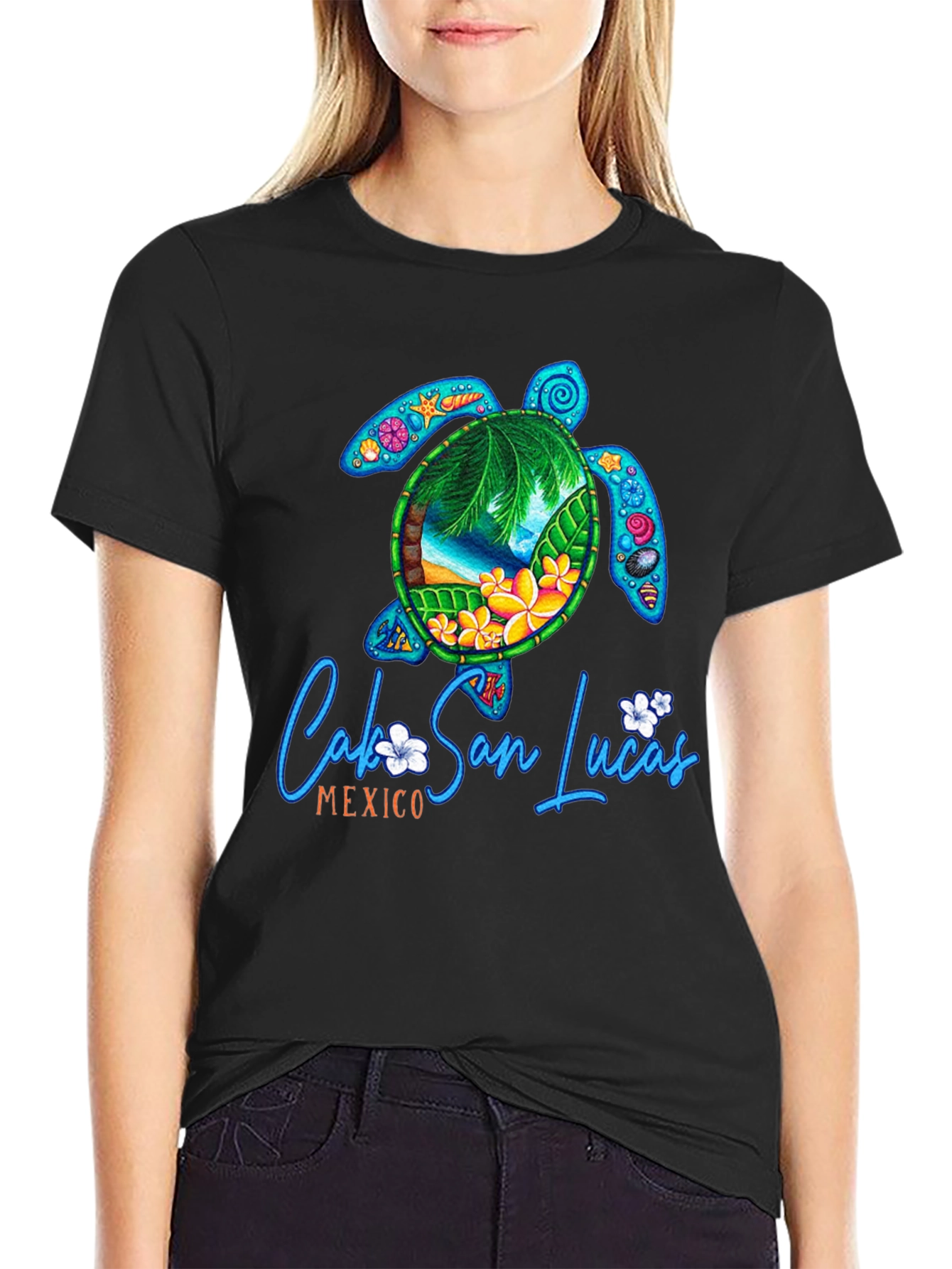 Cabo San Lucas Mexico Turtle Graphic T-Shirt