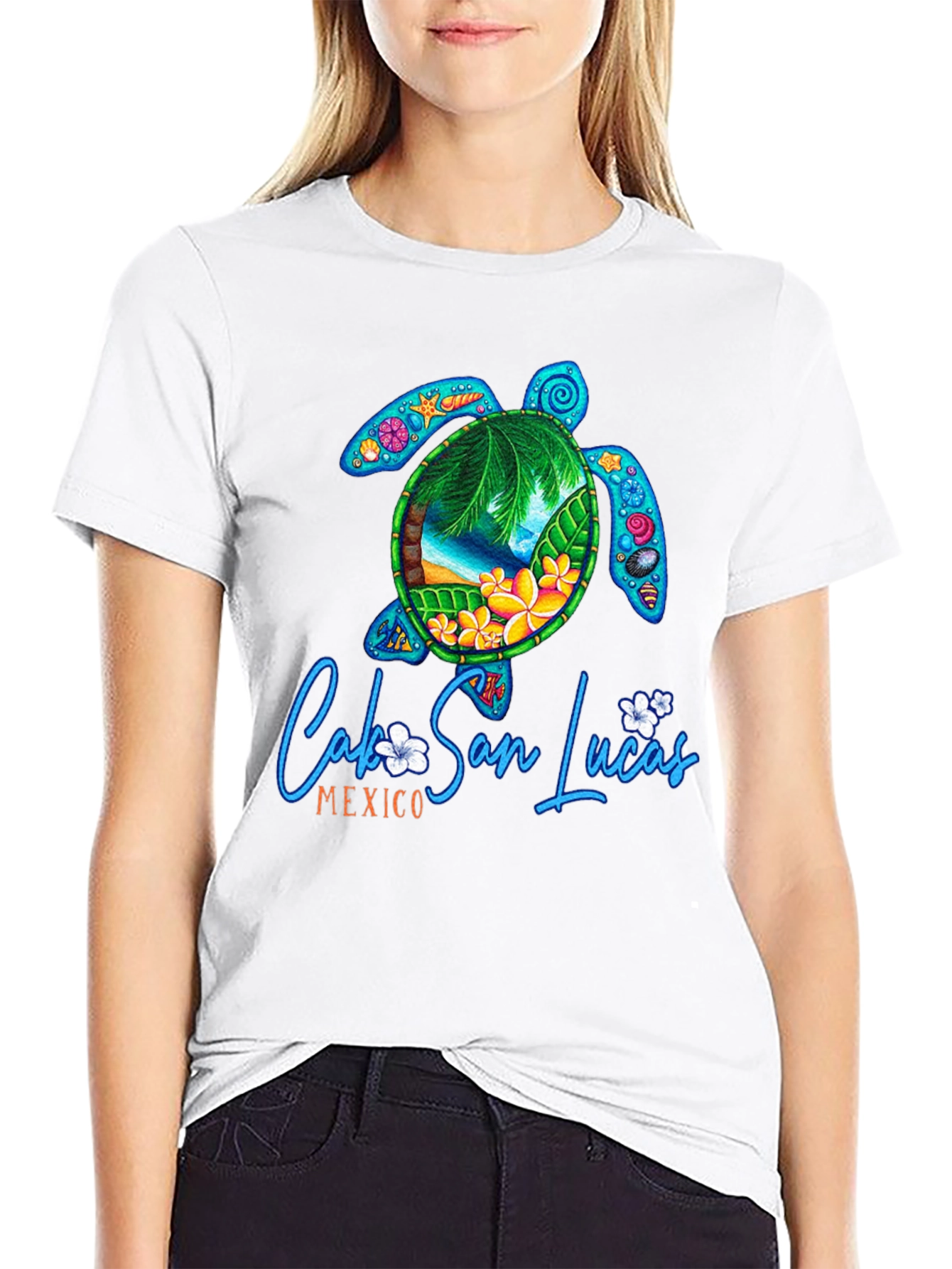 Cabo San Lucas Mexico Turtle Graphic T-Shirt