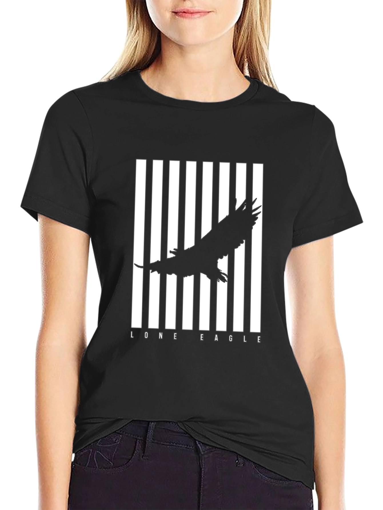 Lone Eagle Graphic Black T-Shirt